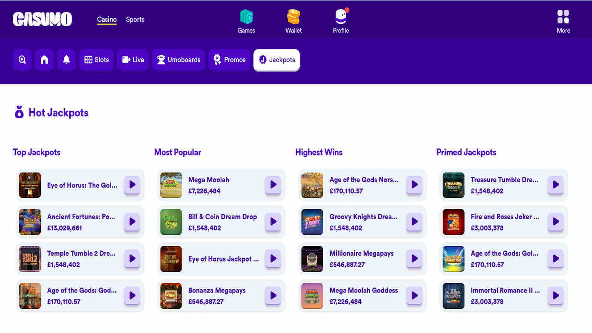 Casumo Casino online slots and Megaways