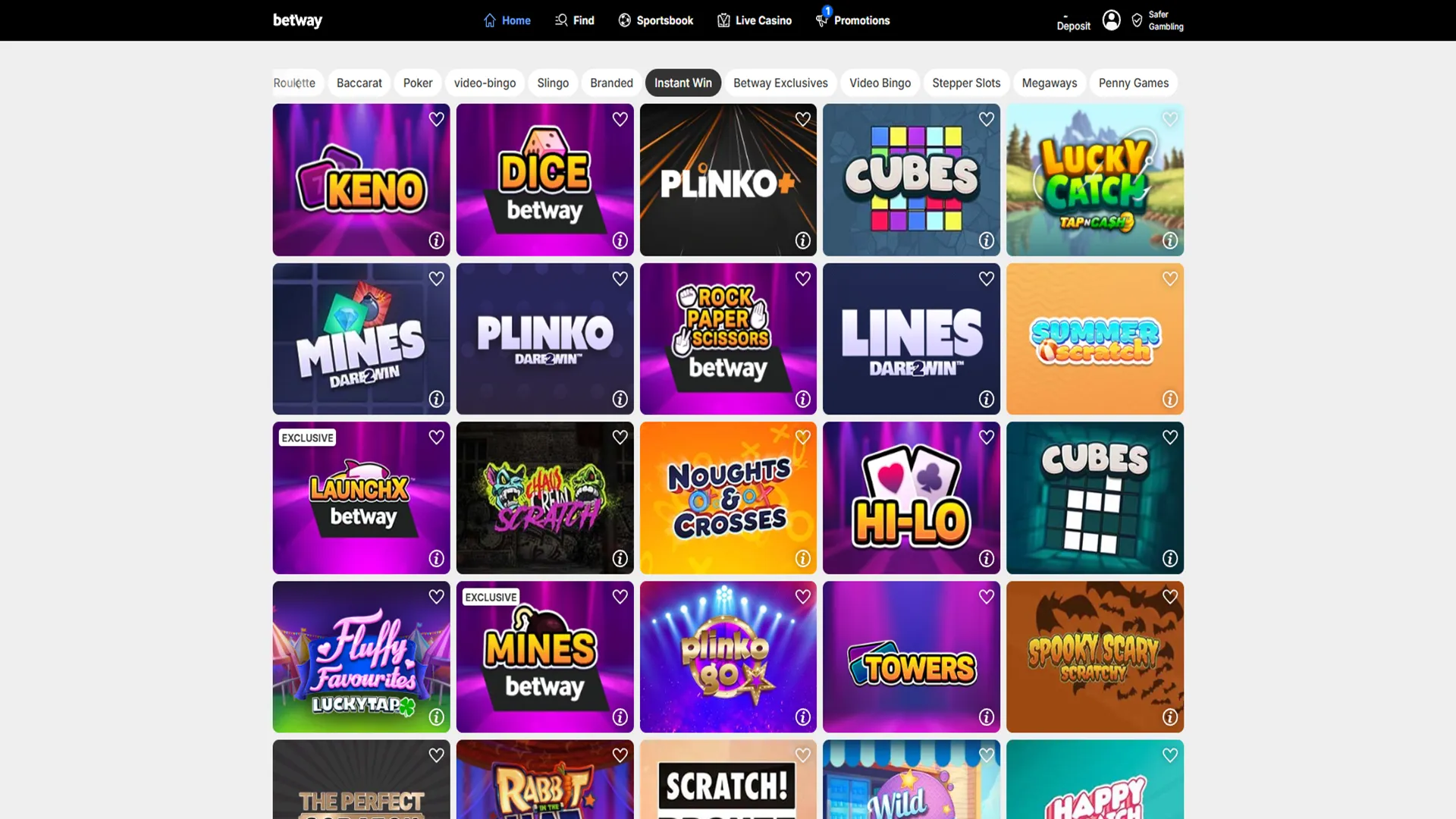 Table games at Betway