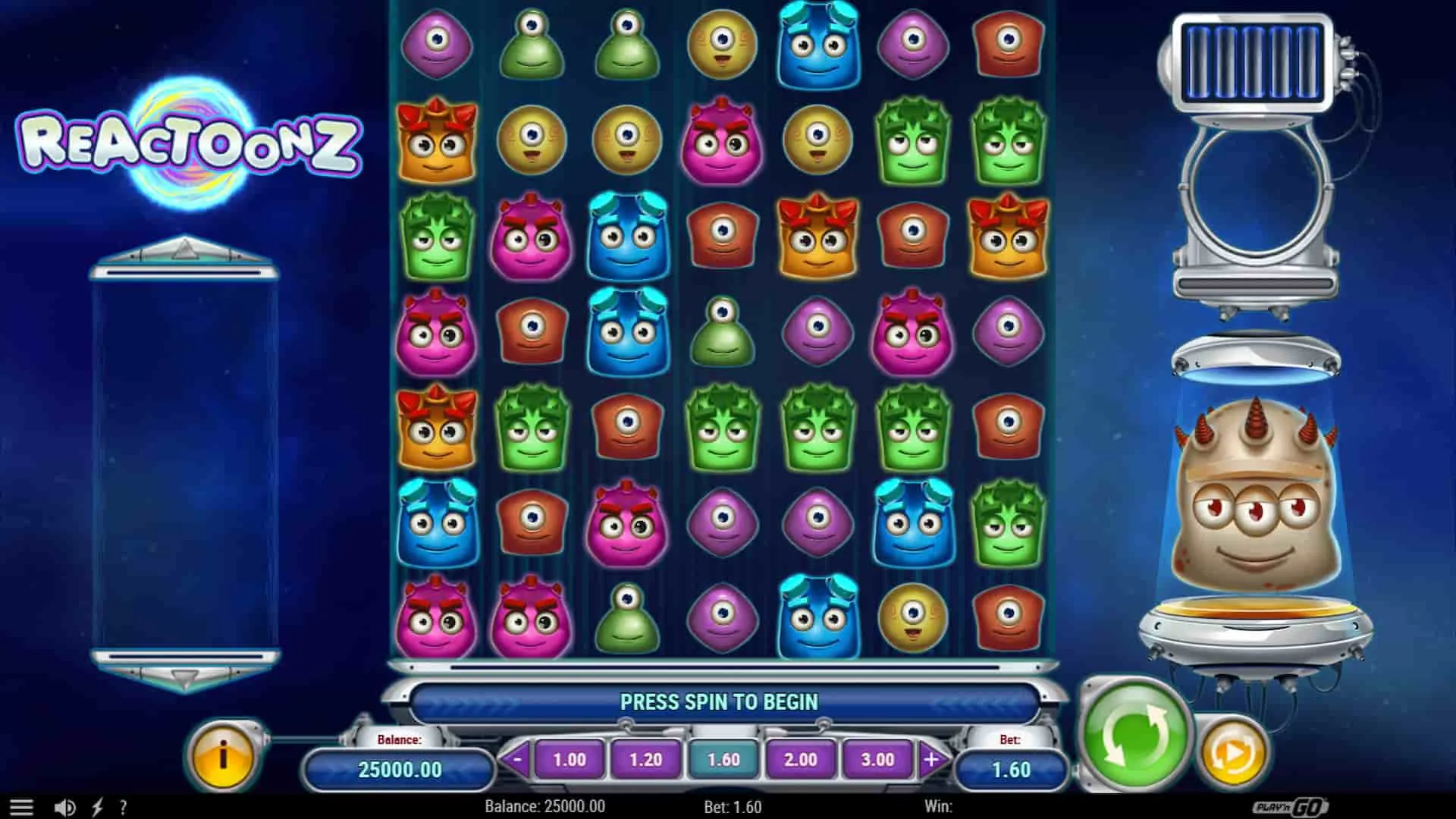 Reactoonz Slot gameplay