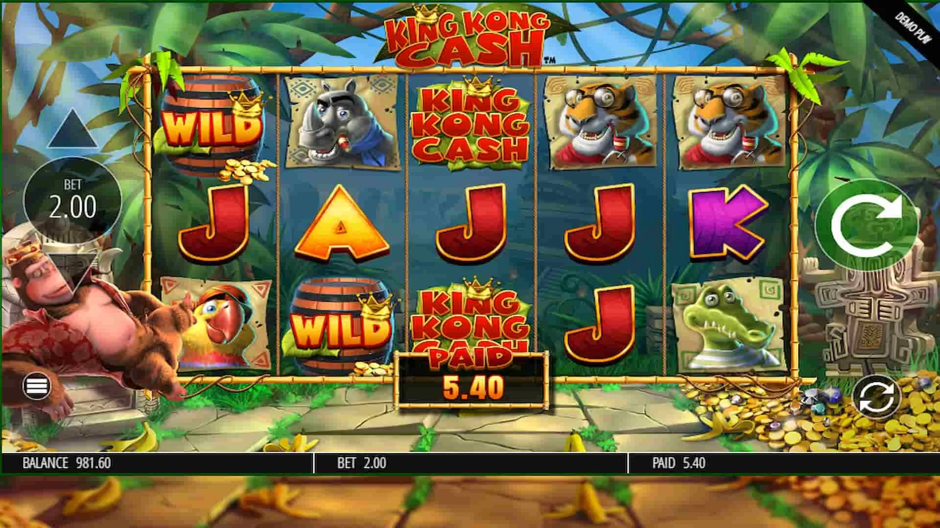 King Kong Cash slot testing