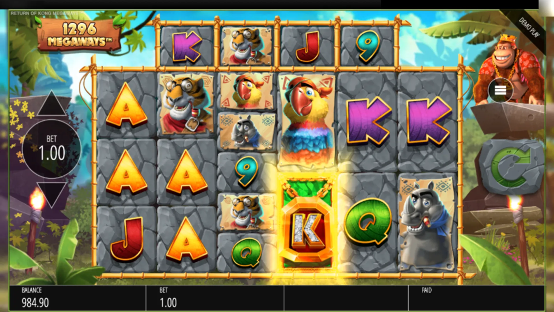 Return of Kong Megaways Slot graphics