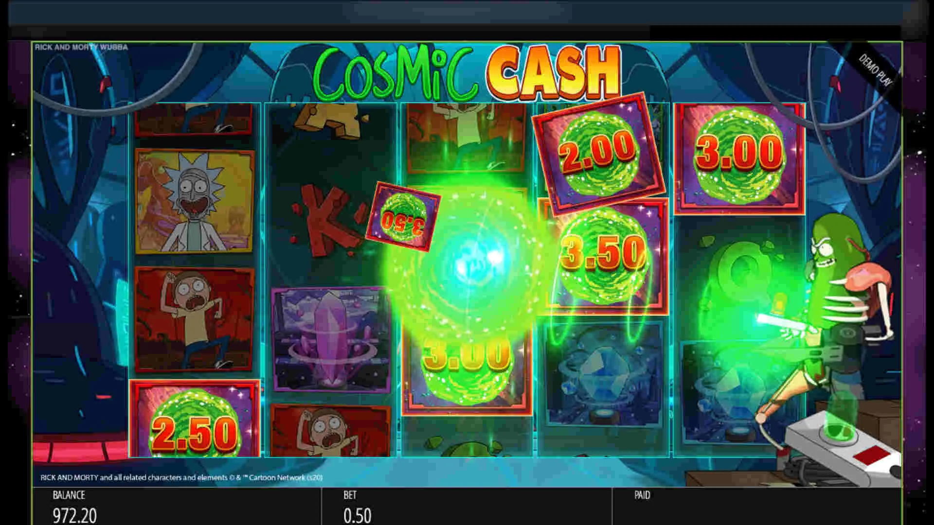 Testing the Rick and Morty Wubba Lubba Dub Dub Slot