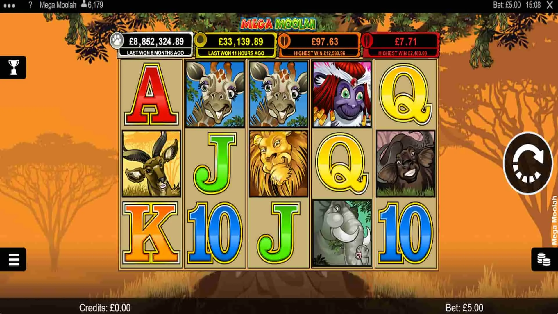 Mega Moolah Gameplay