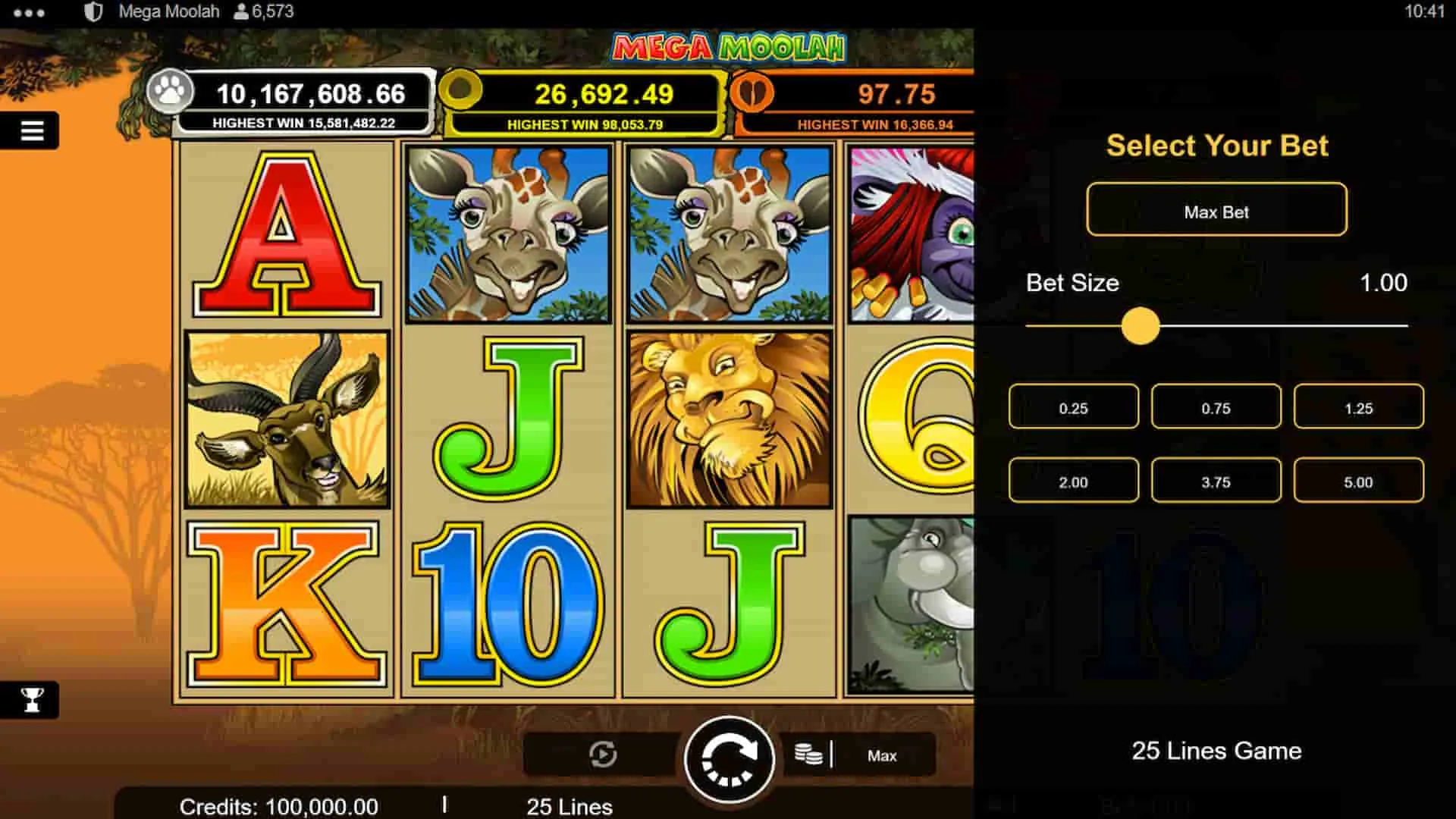 Mega Moolah Testing