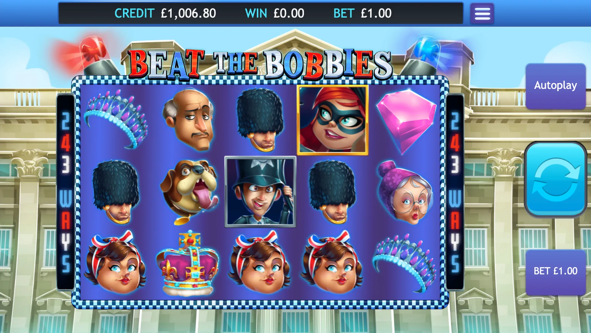 Beat the Bobbies Slot Theme