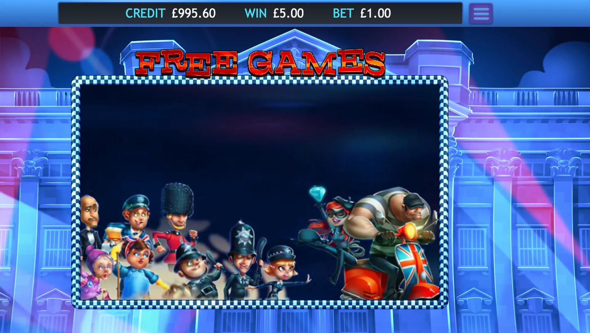 Beat the Bobbies Slot Graphics