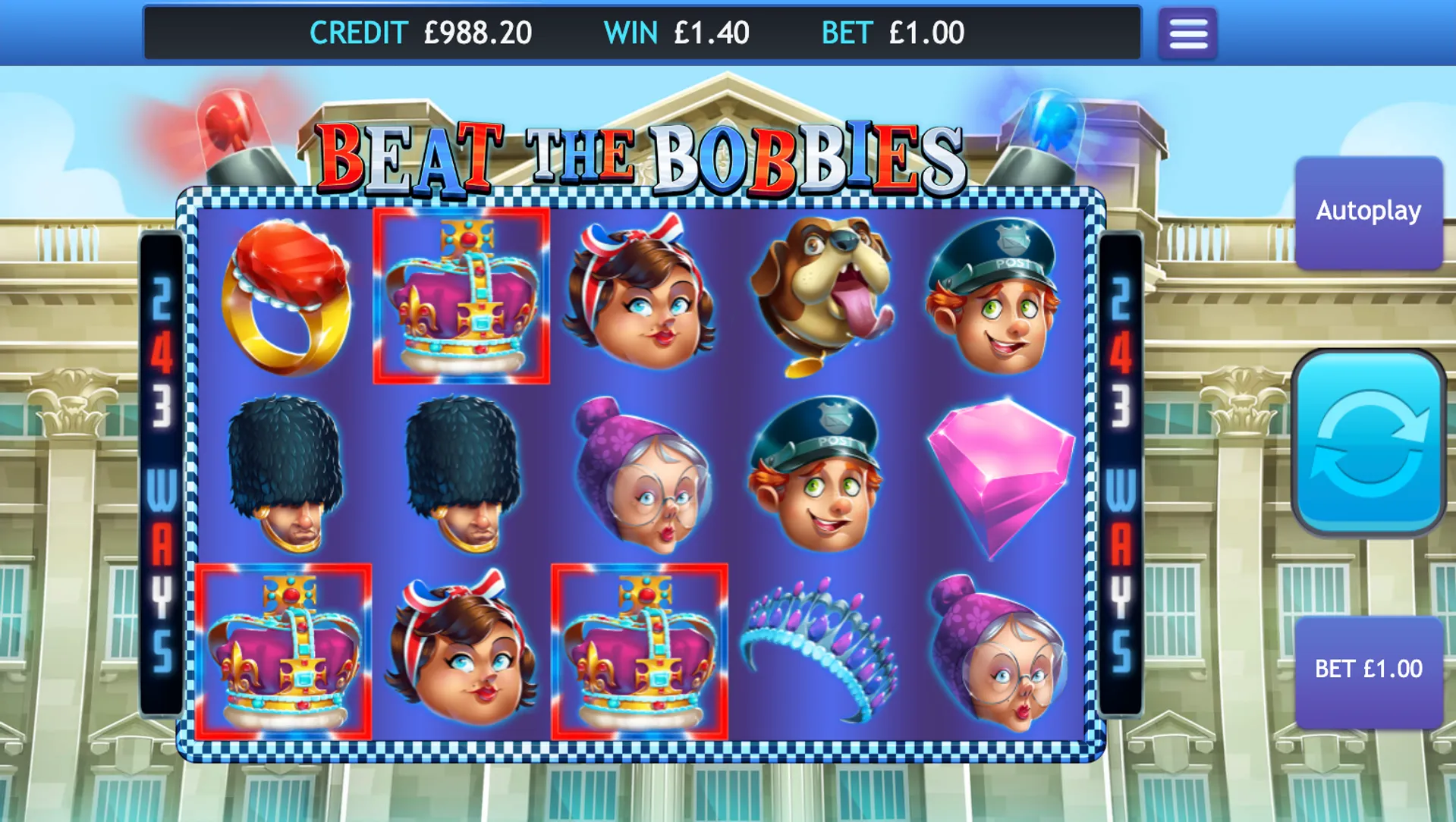 Beat the Bobbies Slot Testing