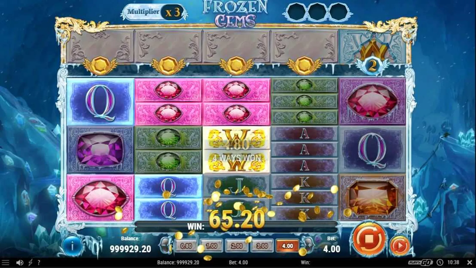 Frozen Gems voitto kolikkopelistä