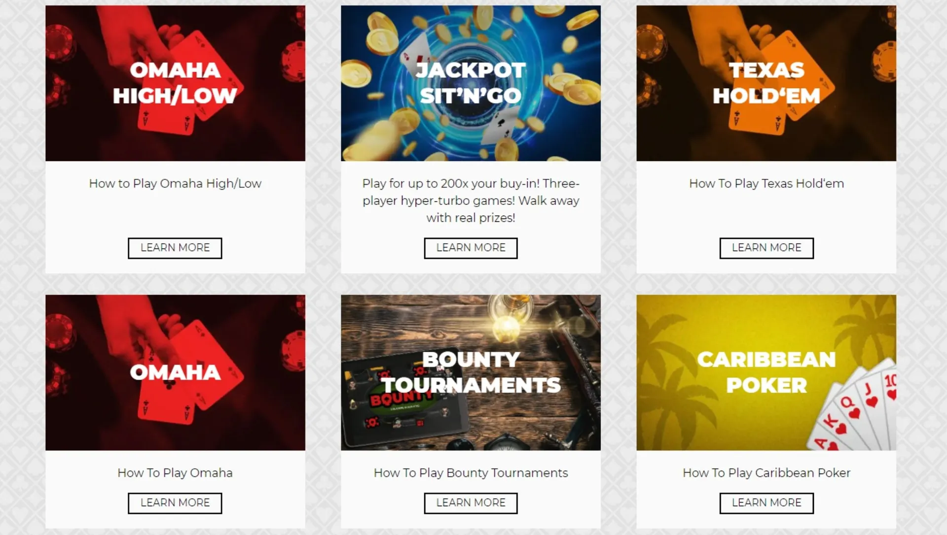 Games at Global Poker