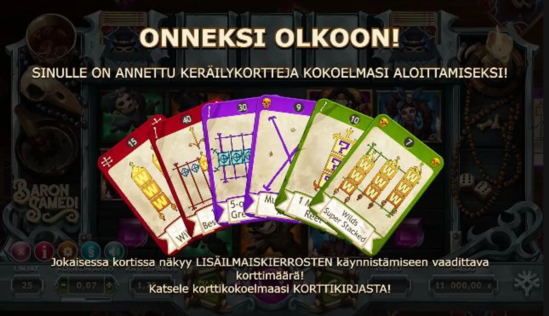 Baron samedi pelaa ilmaiseksi