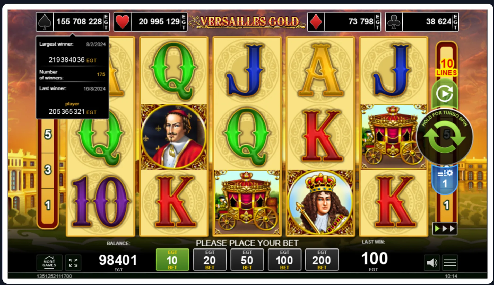 Versailles Gold Slot