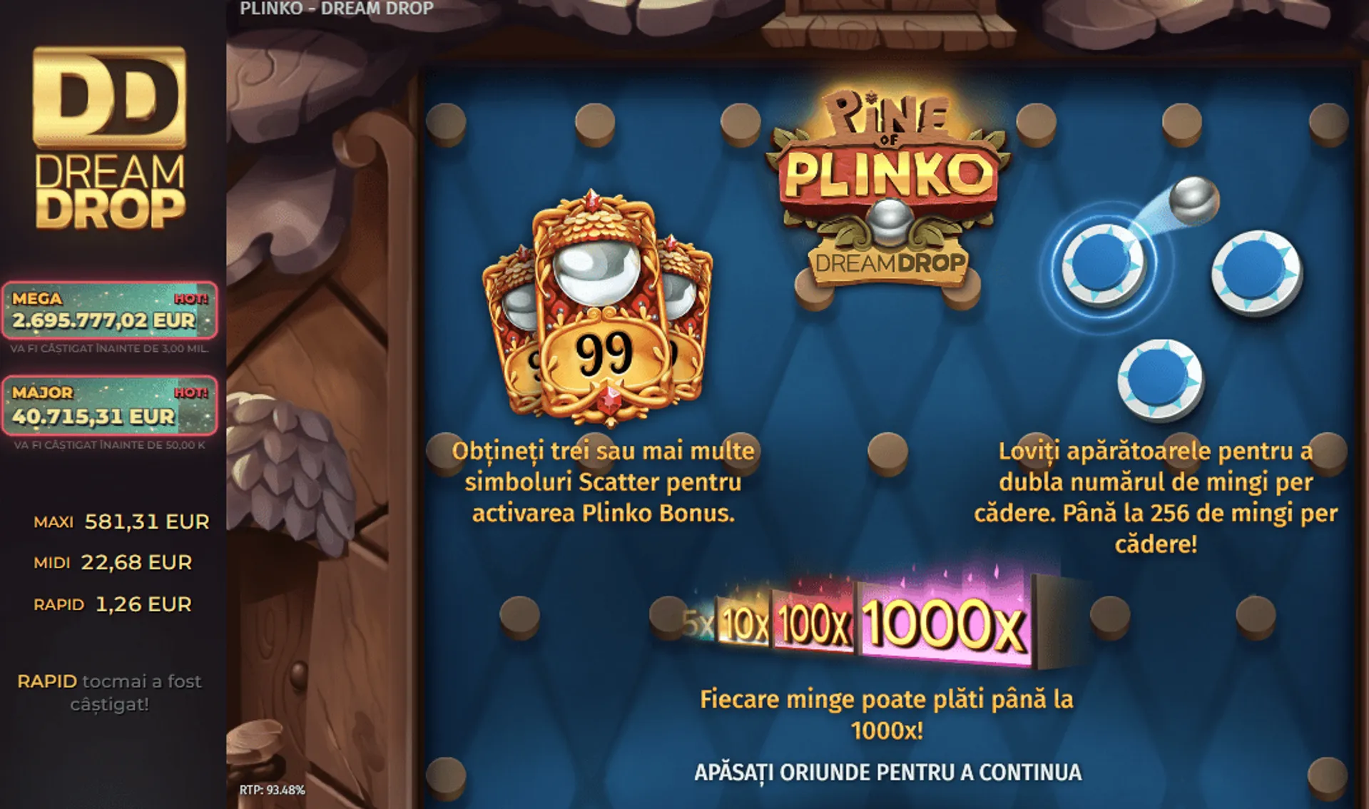 Pine of plinko reguli de joc