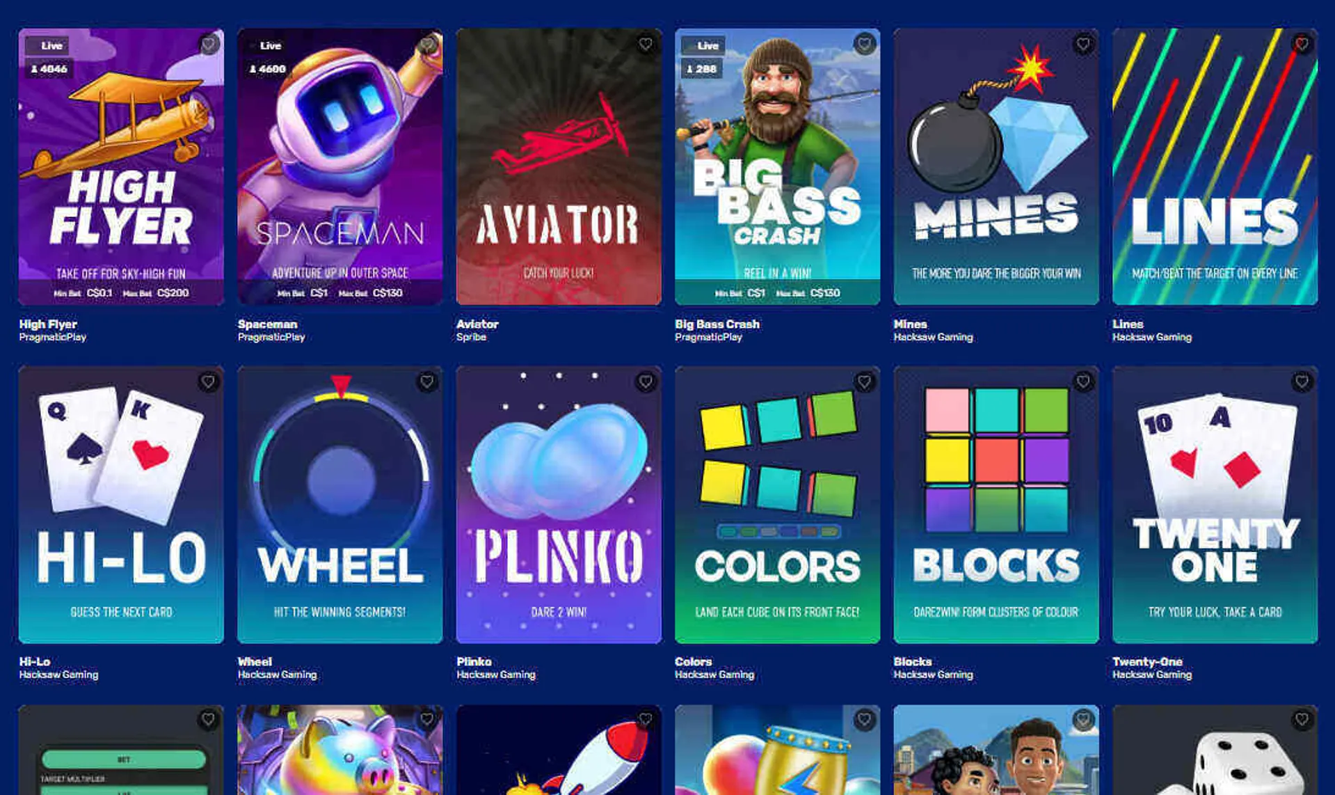 Speciality games at Kodabet