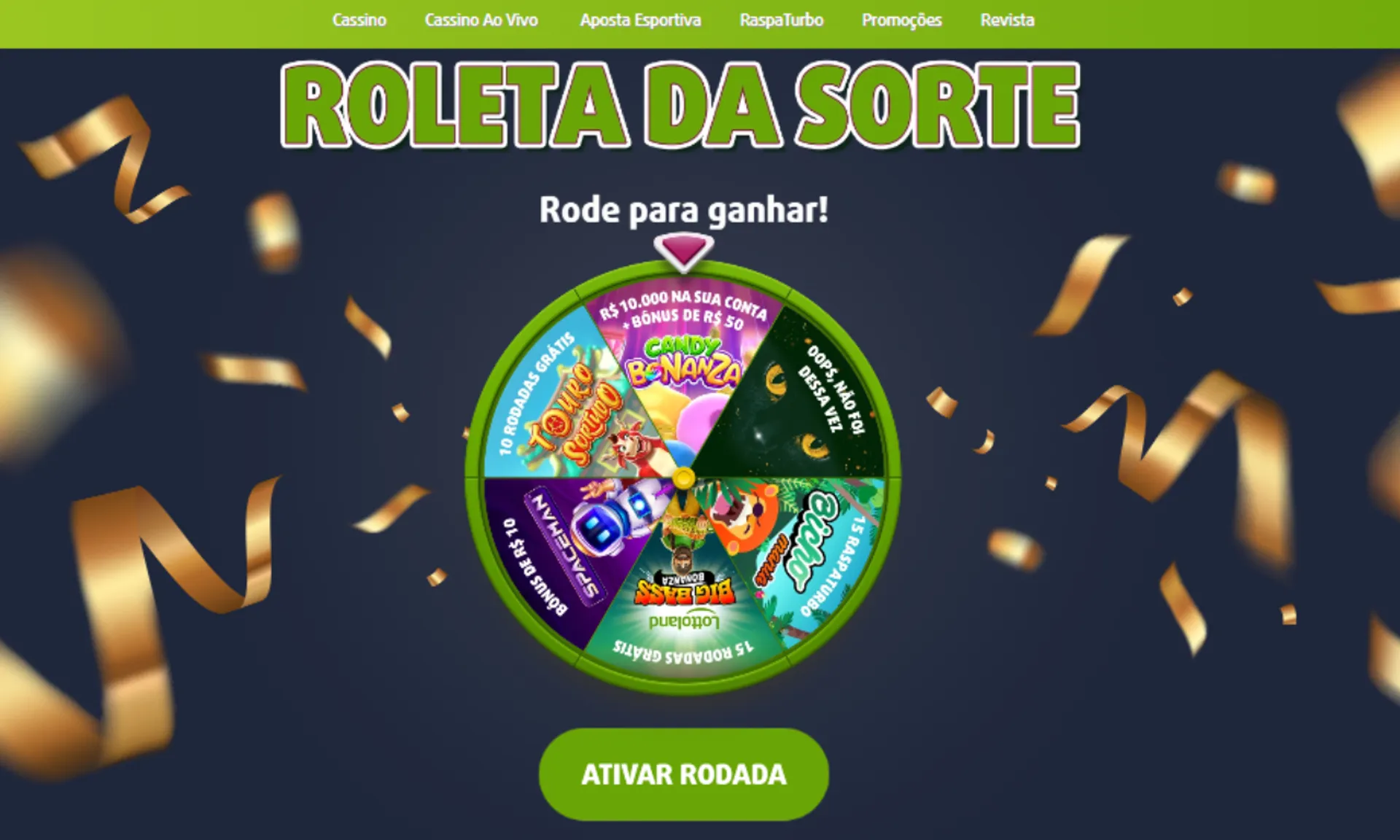 aba da roleta da sorte em lottoland