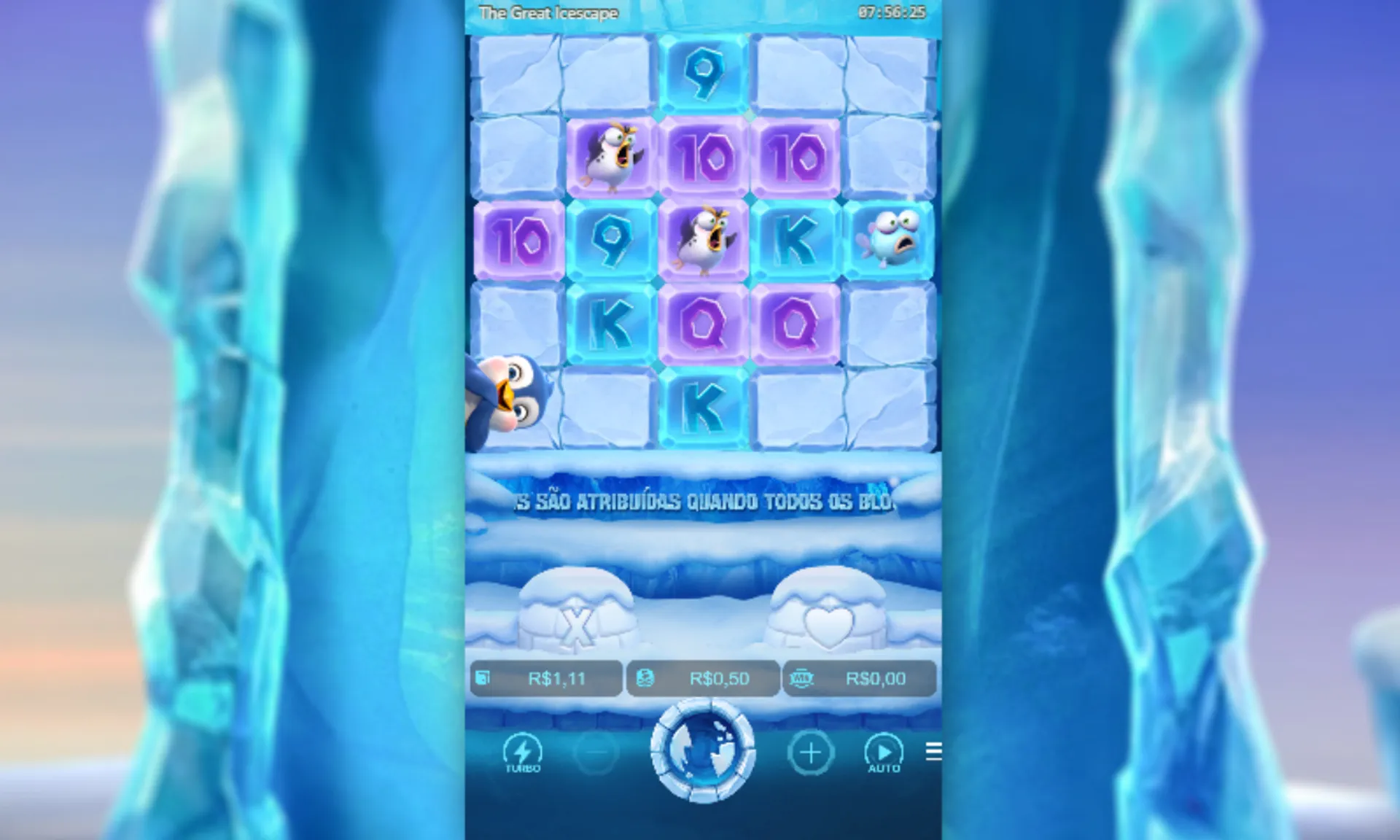 tela inicial de the great icescape