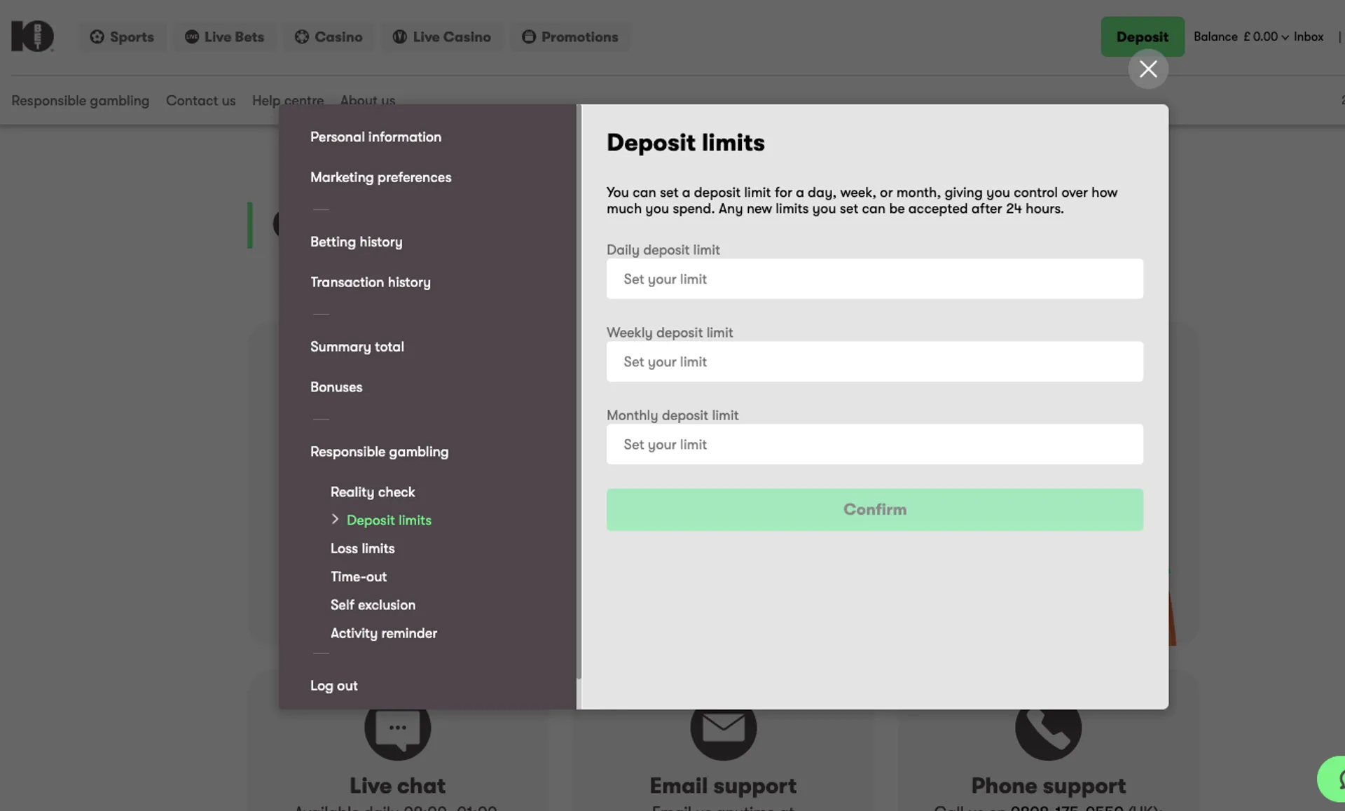10bet casino responsible gambling tools