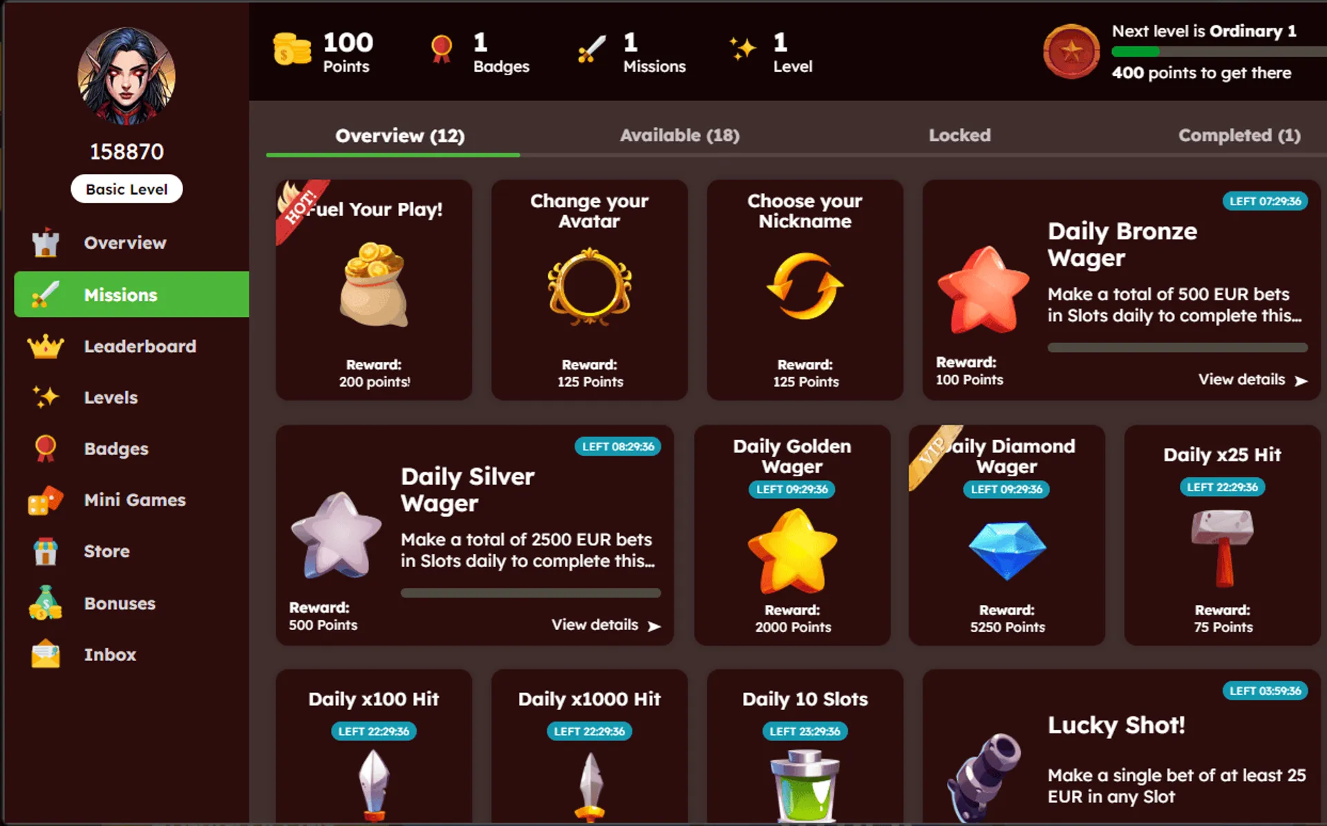 Dragonslots casino missions