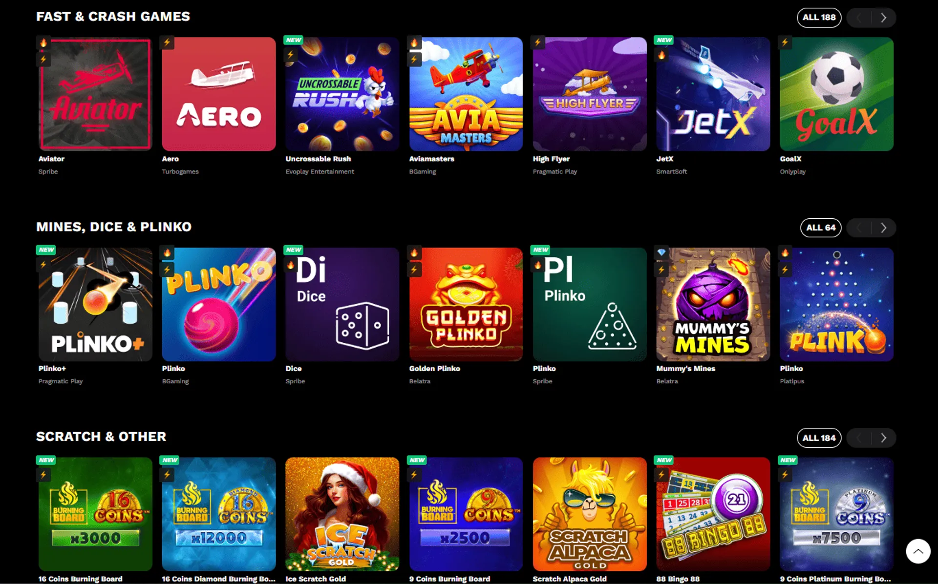 LevelUp casino crash games