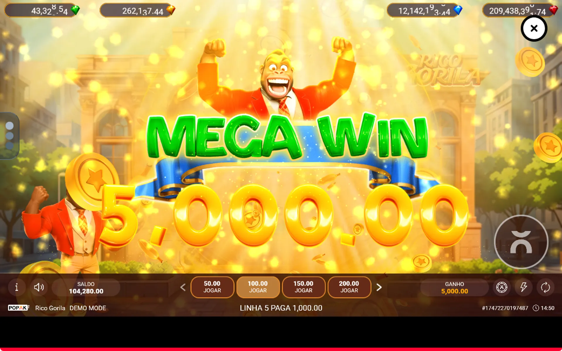 mega win no slot Rico Gorila demo