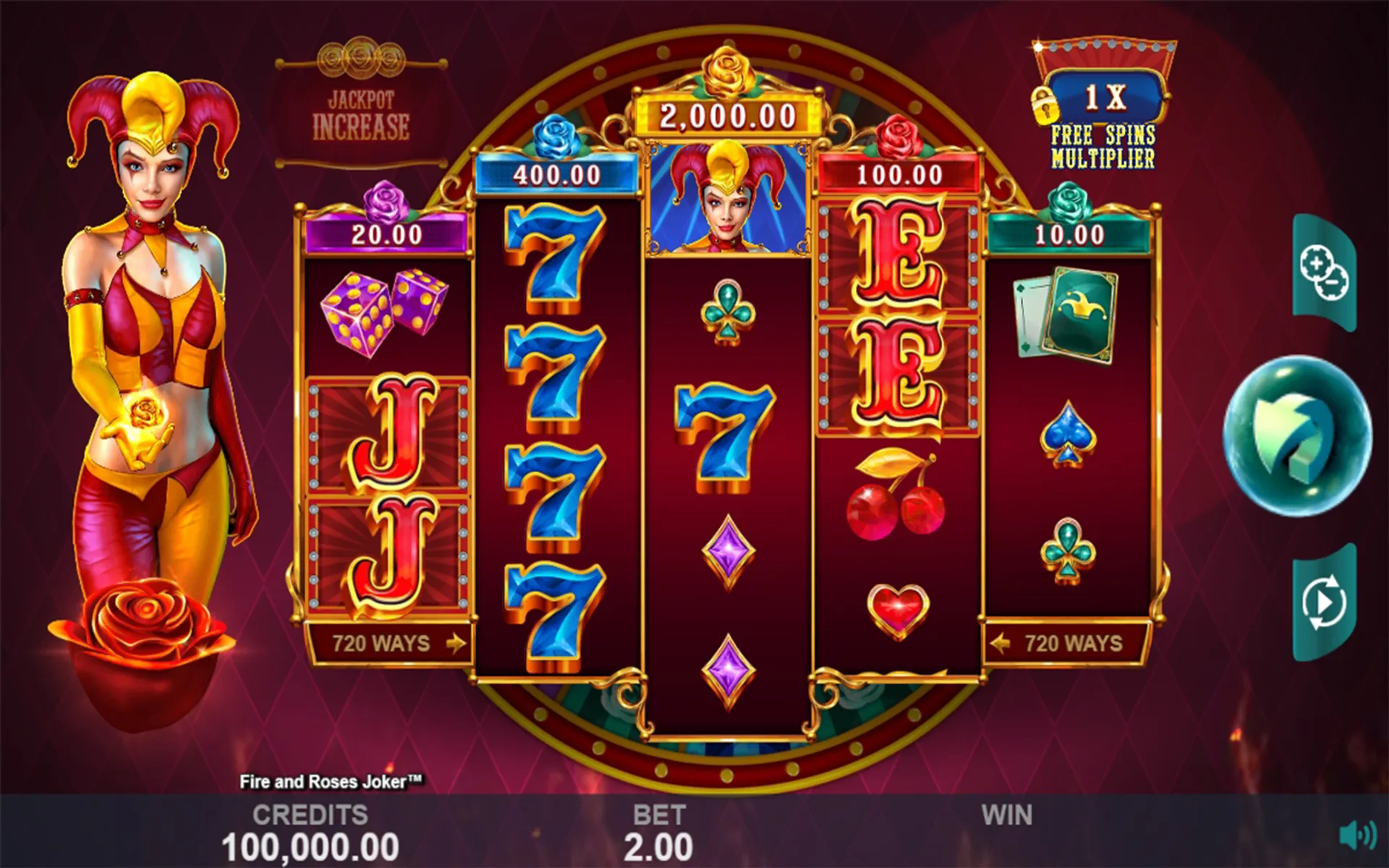 Fire and roses joker slot