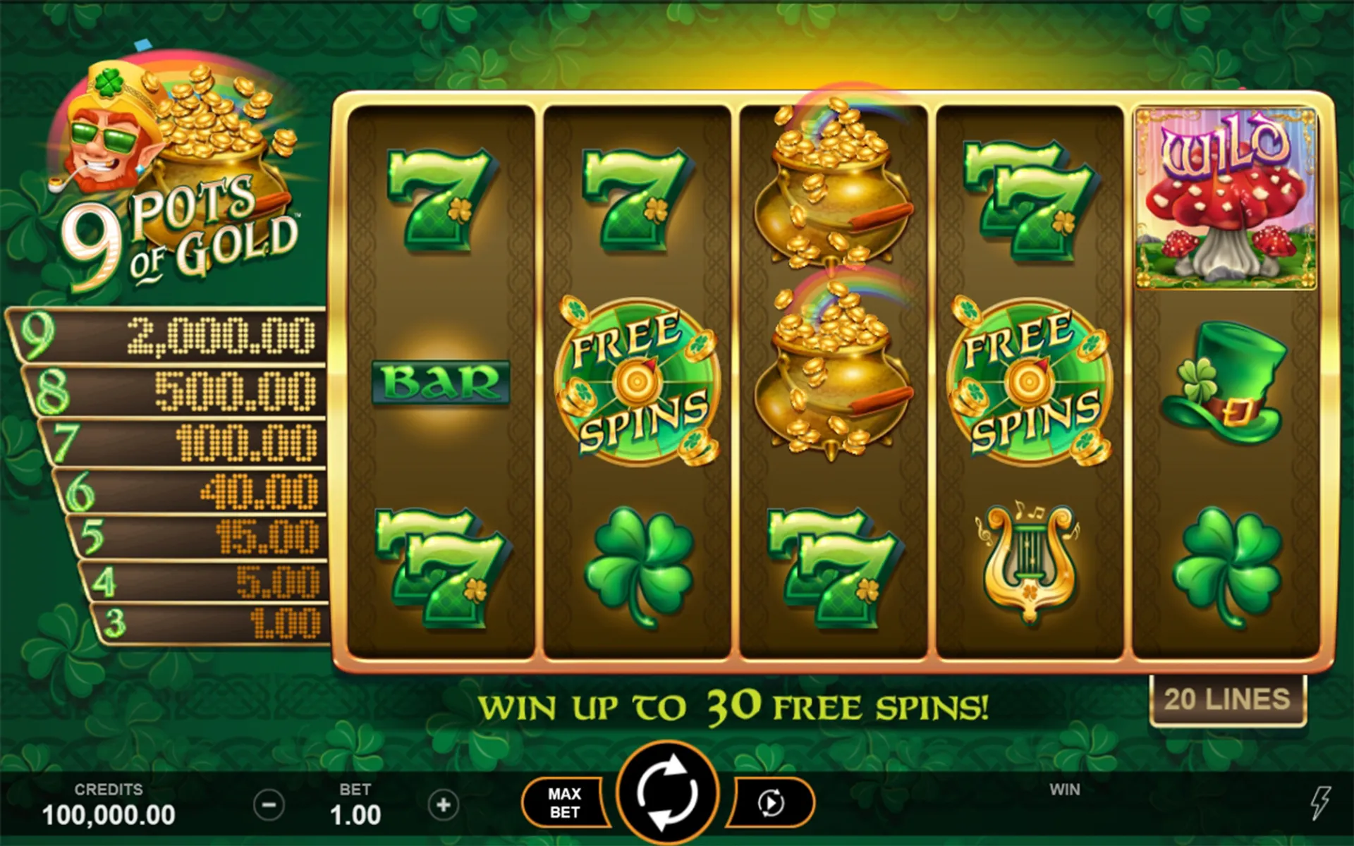 9 pots of gold slot