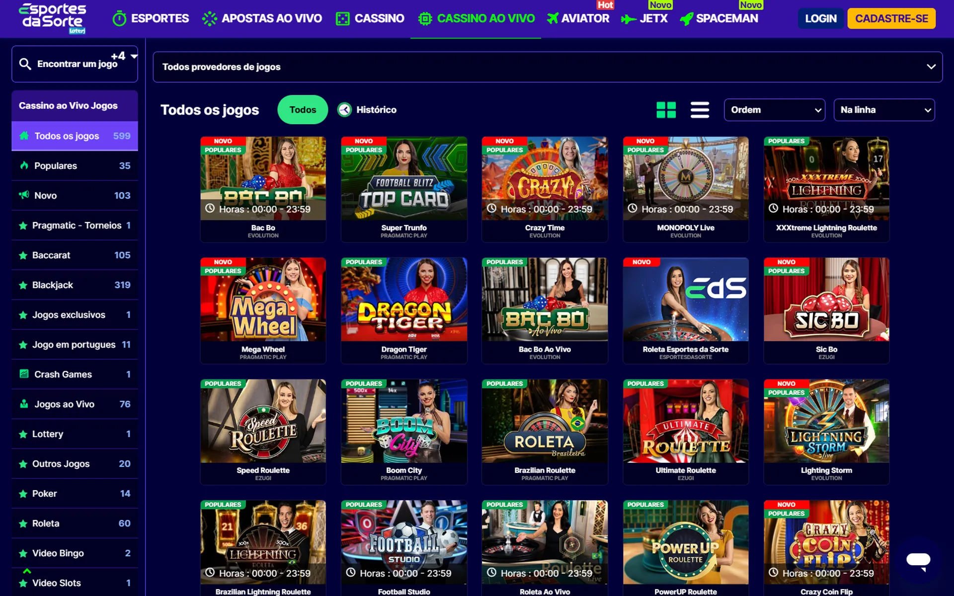 cassino online esportes da sorte