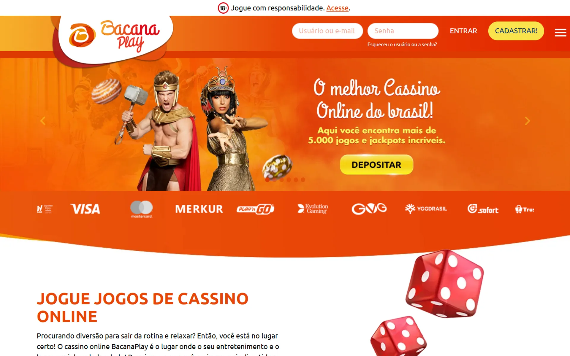 site do cassino bacana play