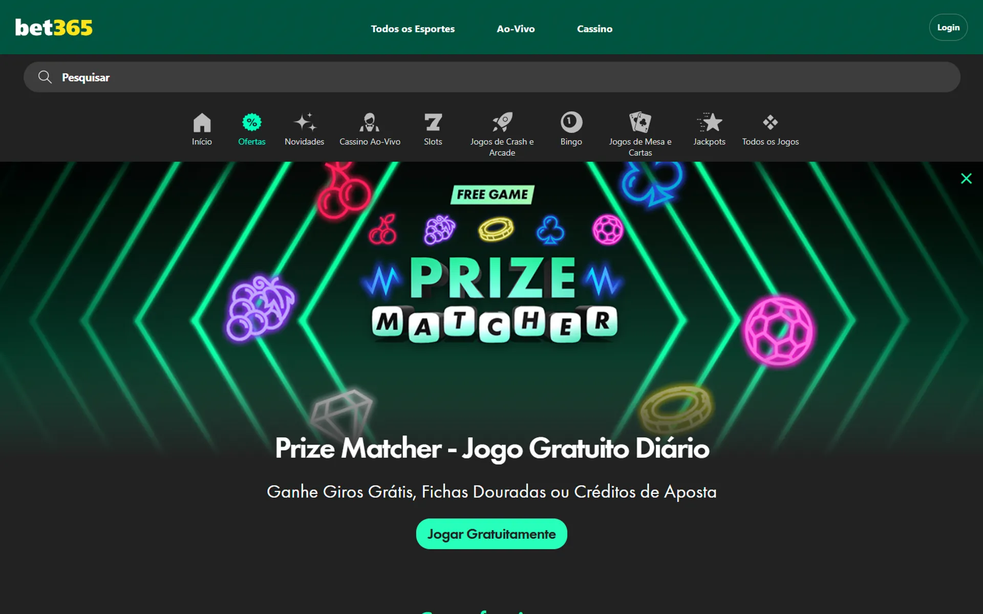 prize matcher bet365