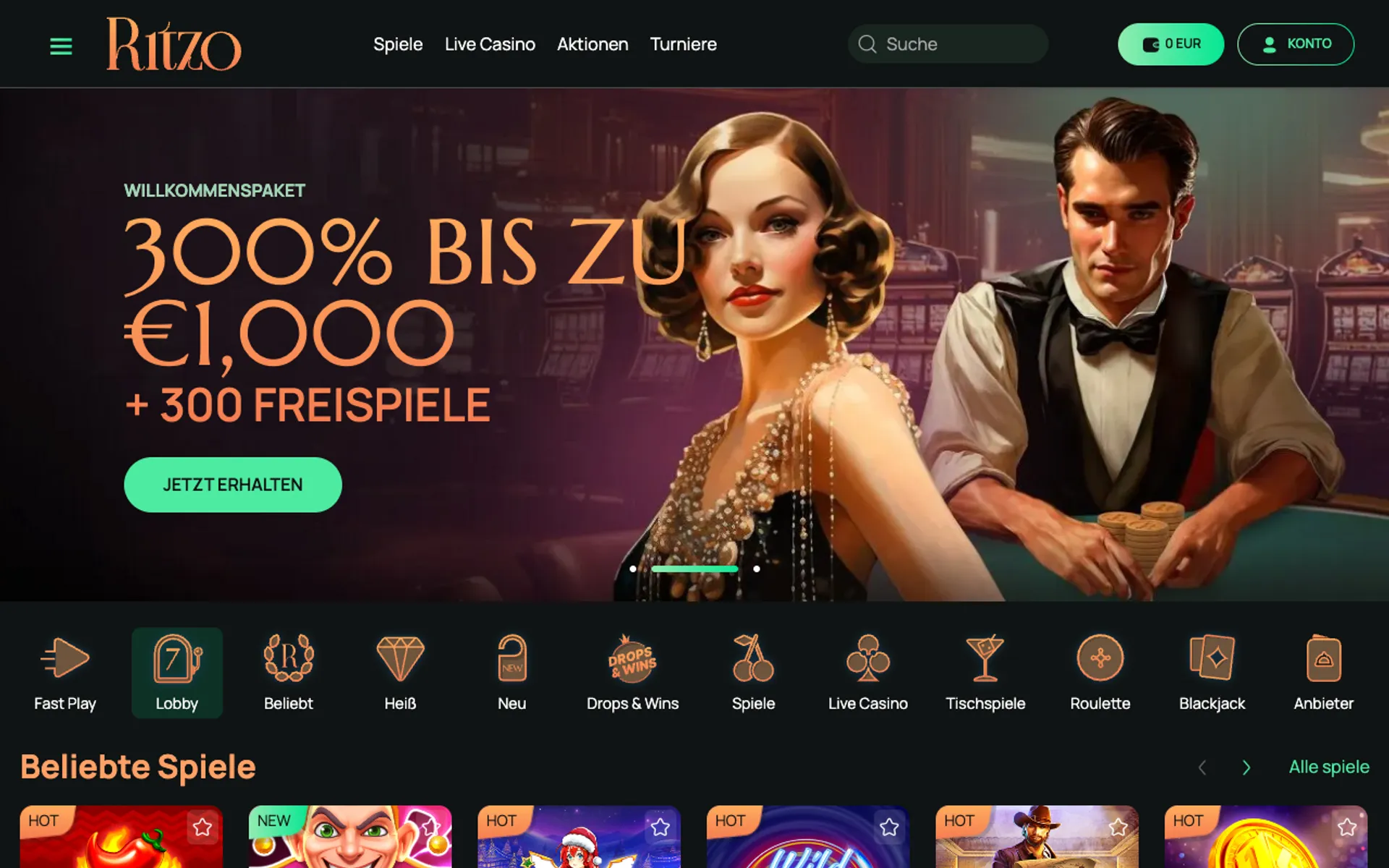 Ritzo Casino Willkommensbonus