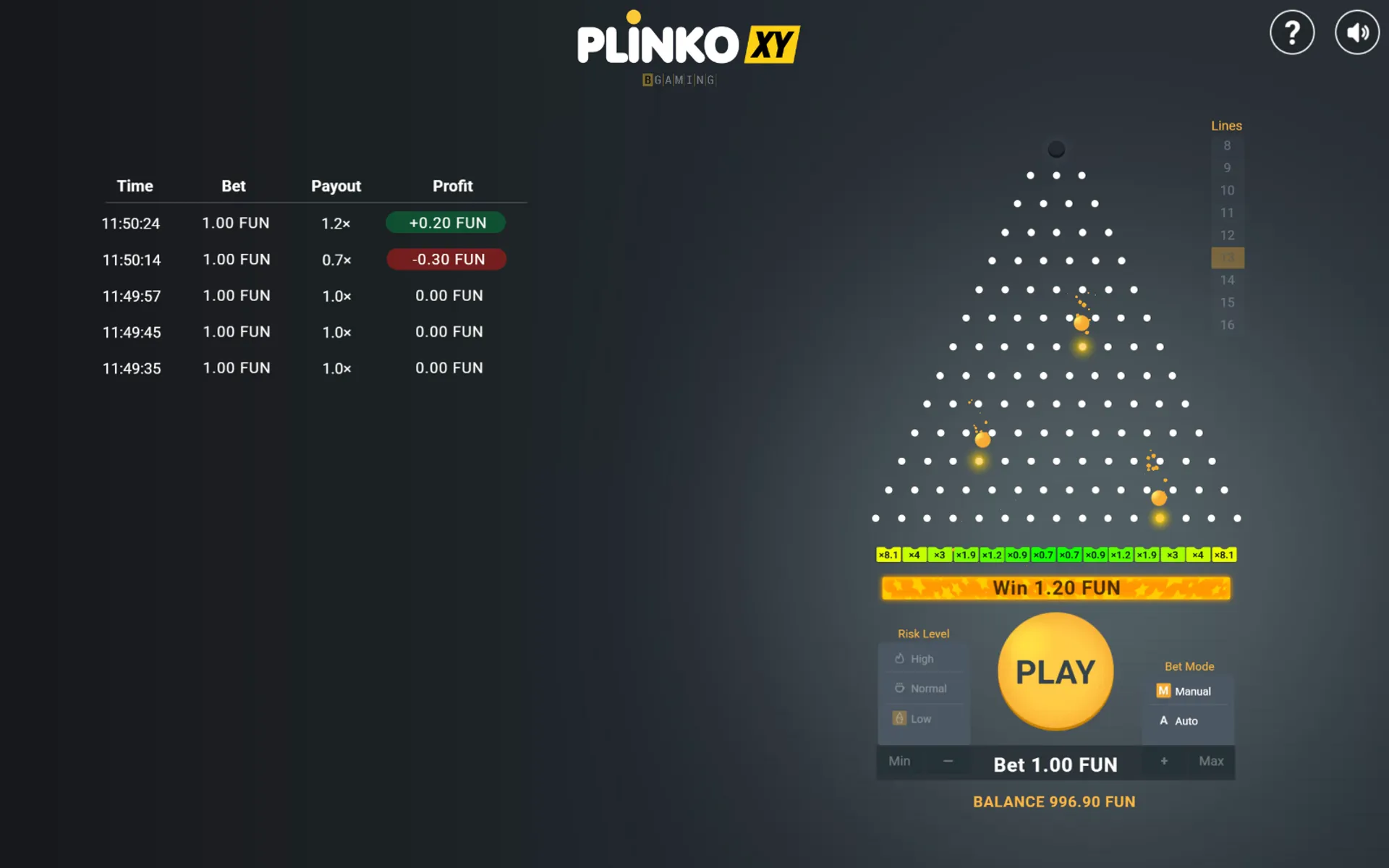 tela do jogo plinko xy