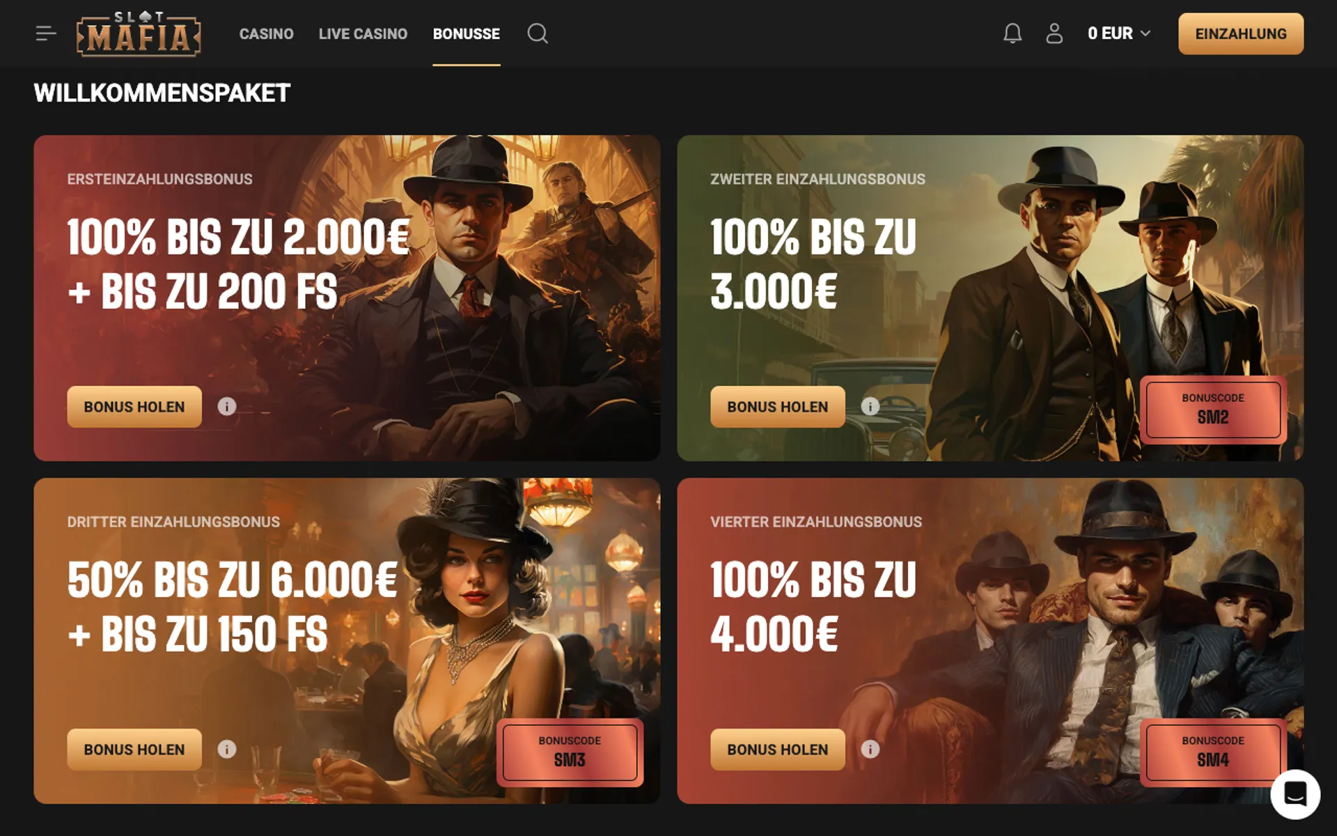 Slot Mafia Casino Willkommensbonus