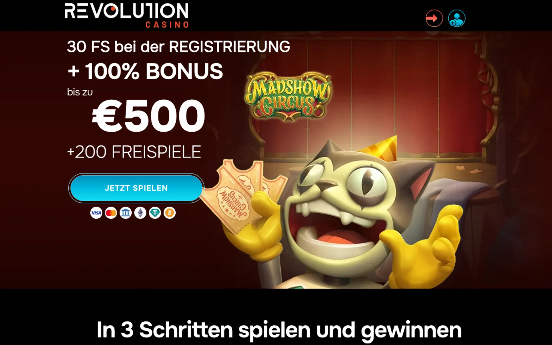 Revolution Casino Bonus ohne Einzahlung