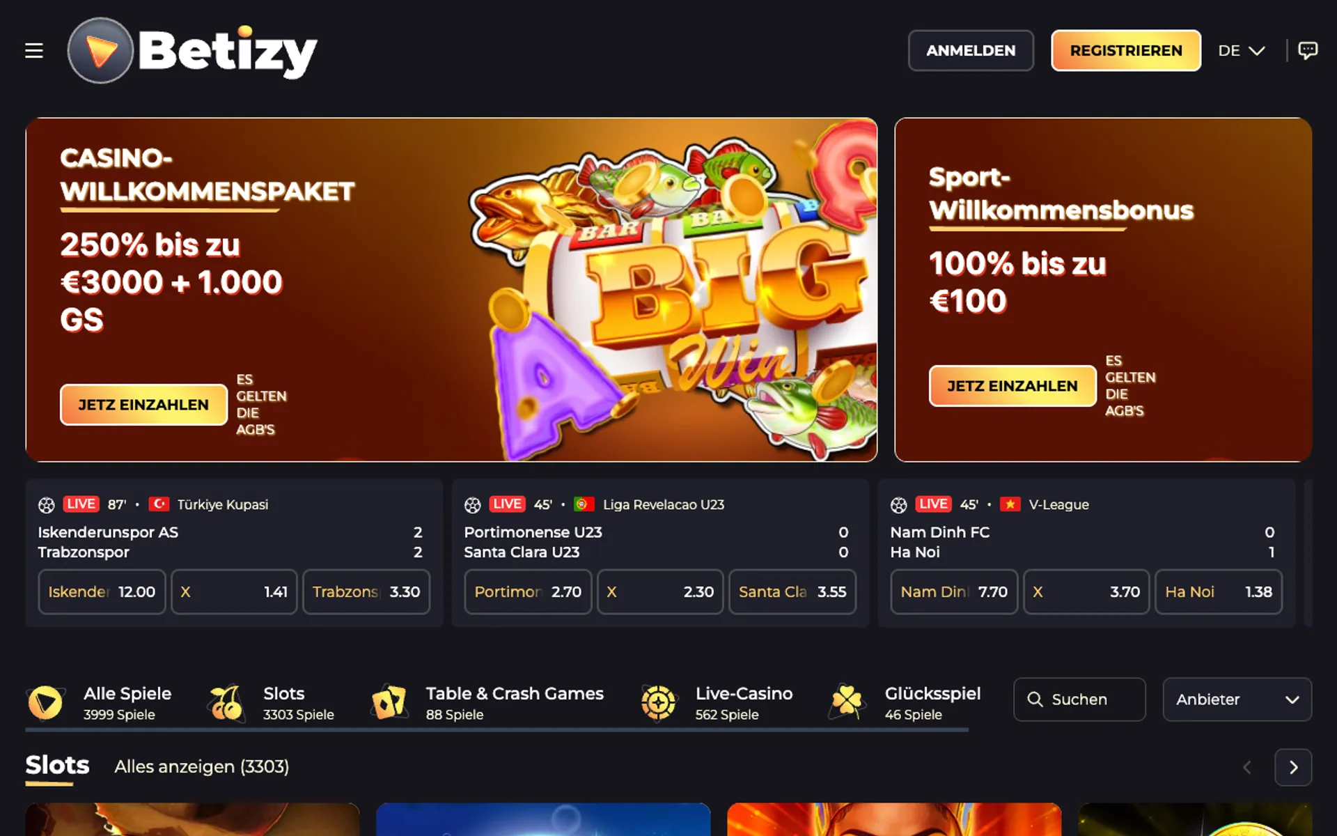 Betizy Casino Willkommensbonus