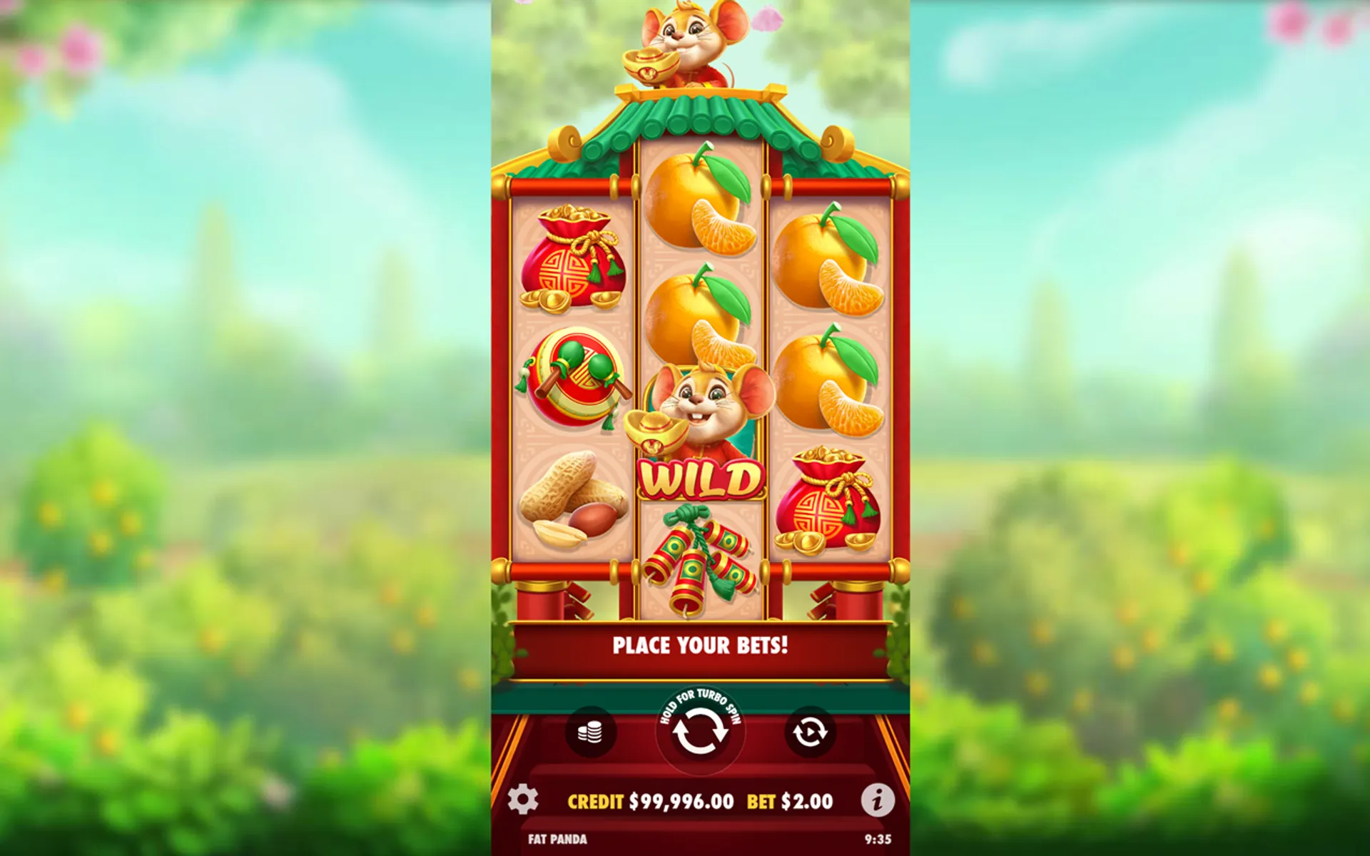 tela do slot ratinho sortudo