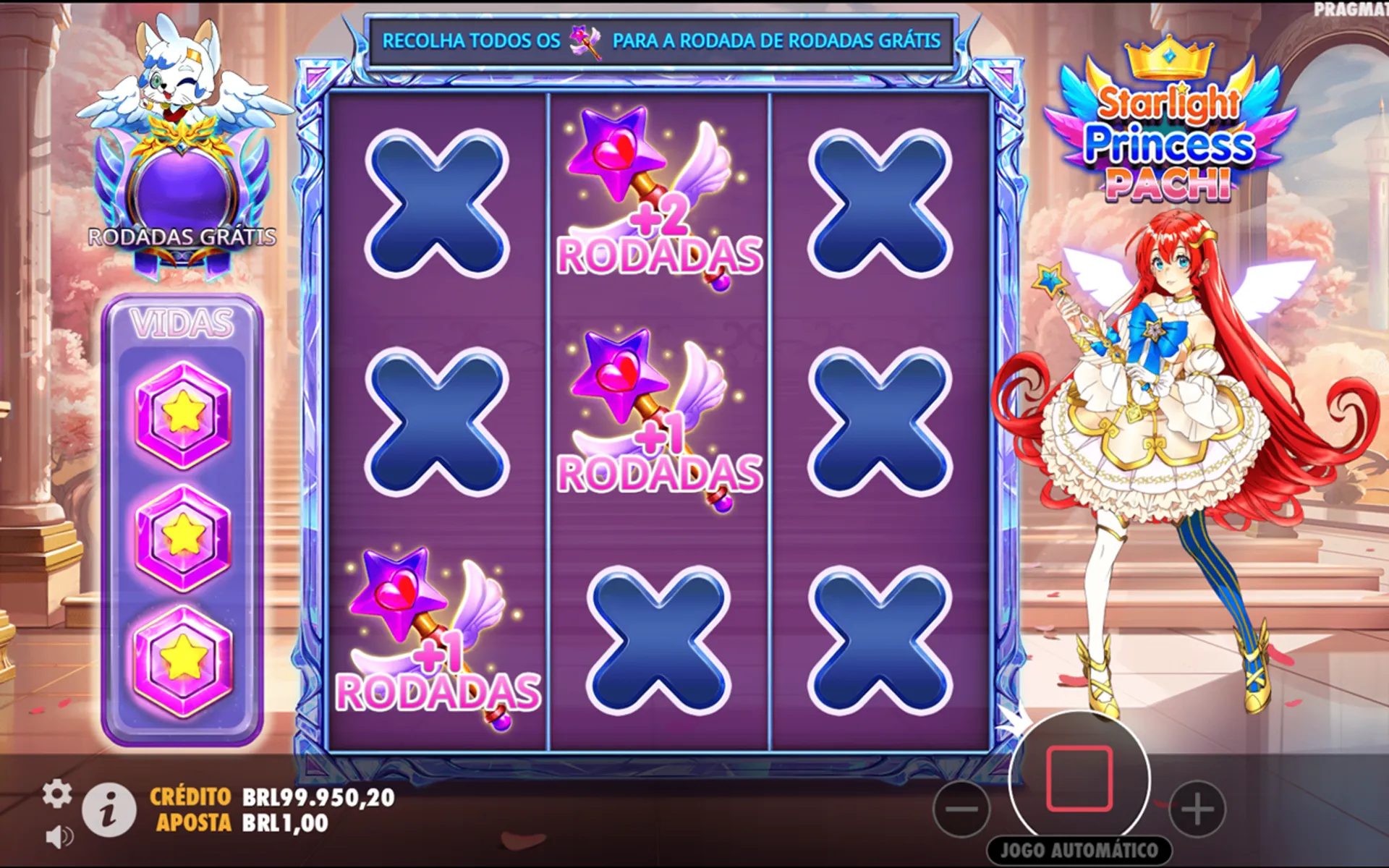 rodada de bônus no slot Starlight Princess Pachi