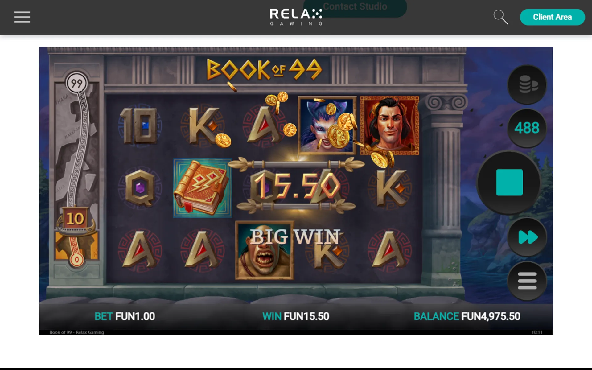 big win no slot book of 99