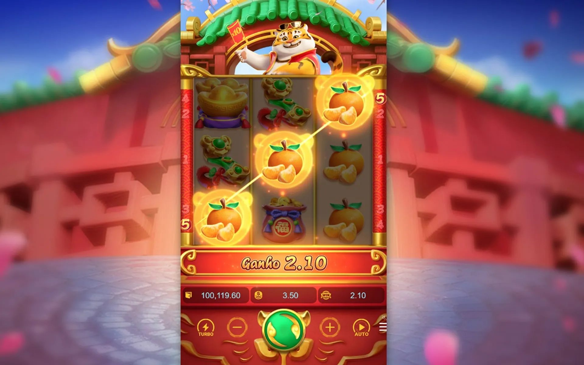 combinação vitoriosa de Fortune Tiger