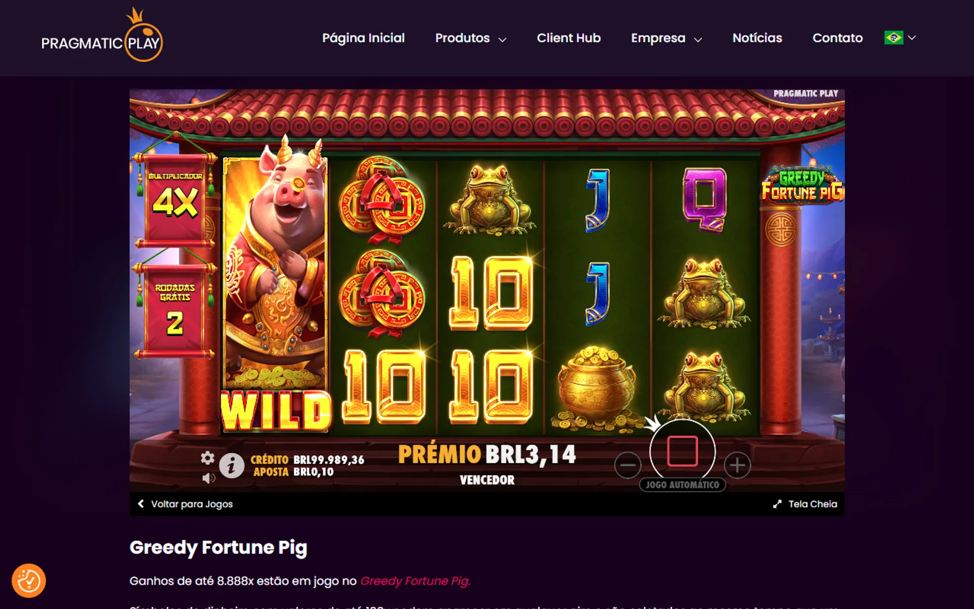 wild multuplicador do slot Greedy Fortune Pig