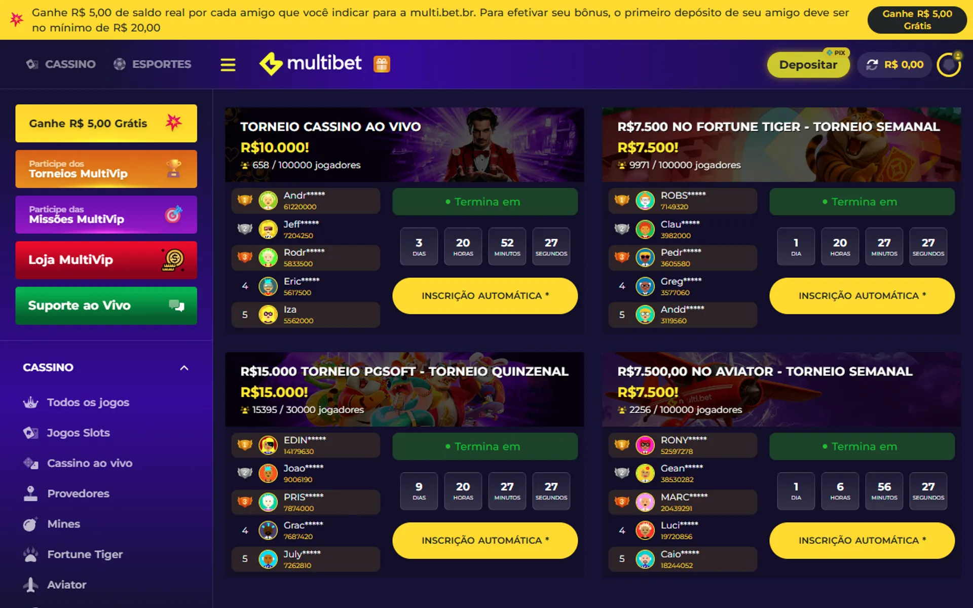 torneios de cassino da multibet
