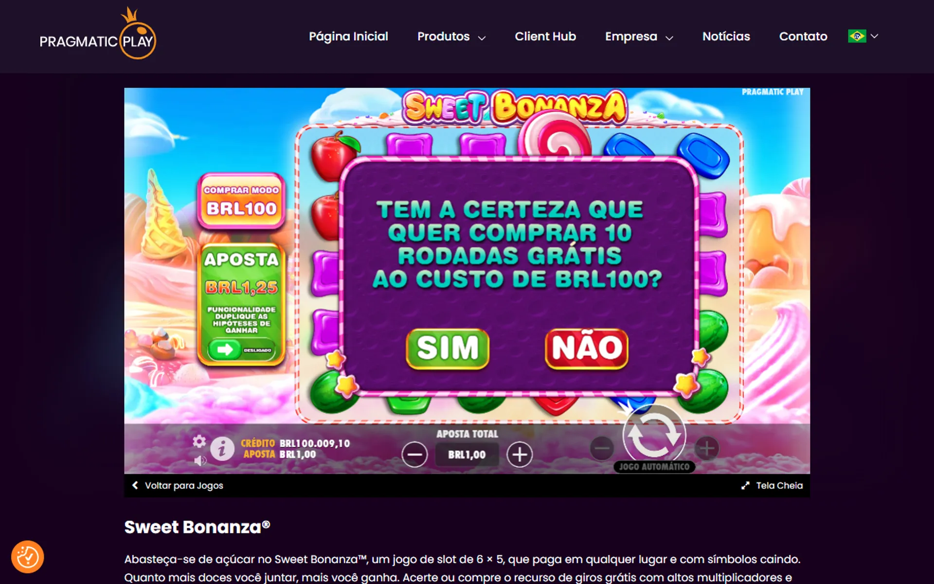 compra de bônus no sweet bonanza