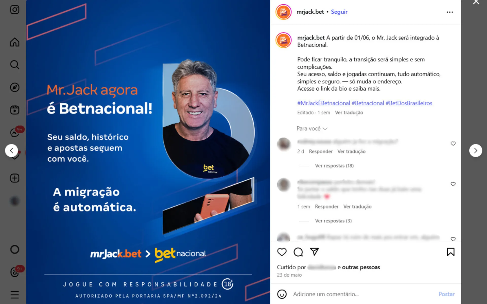 migração do site mr jack bet para a betnacional