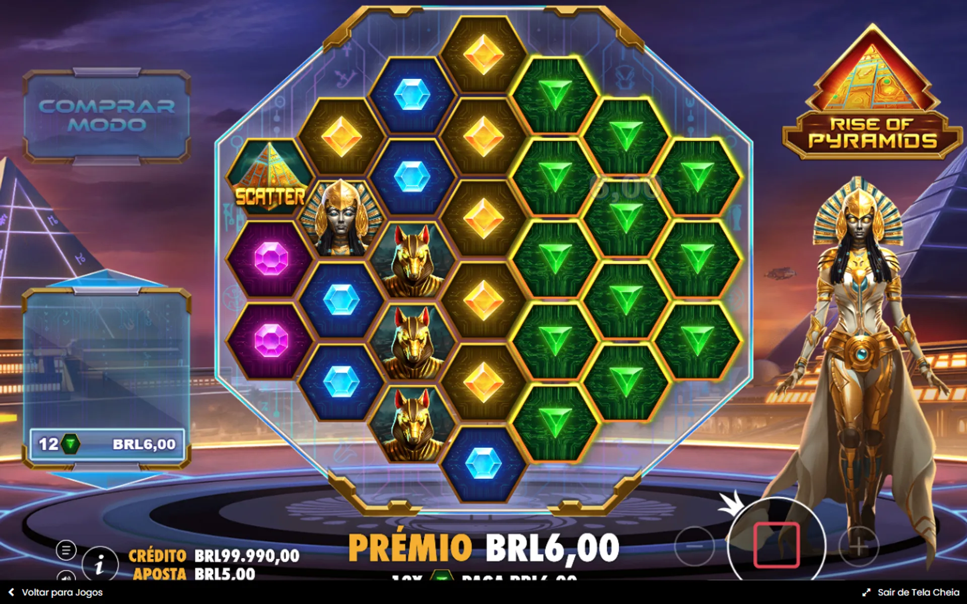 tela do slot de 1 centavo Rise of Pyramids