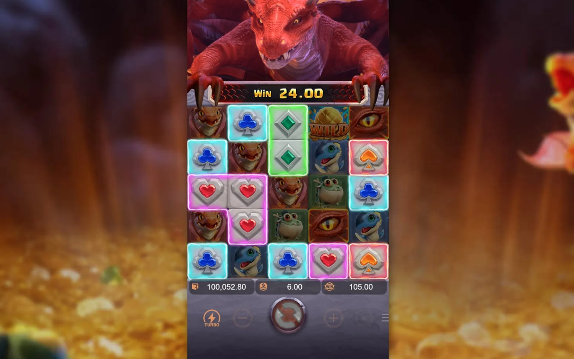 modo Rainha dos Dragões no slot Dragon Hatch