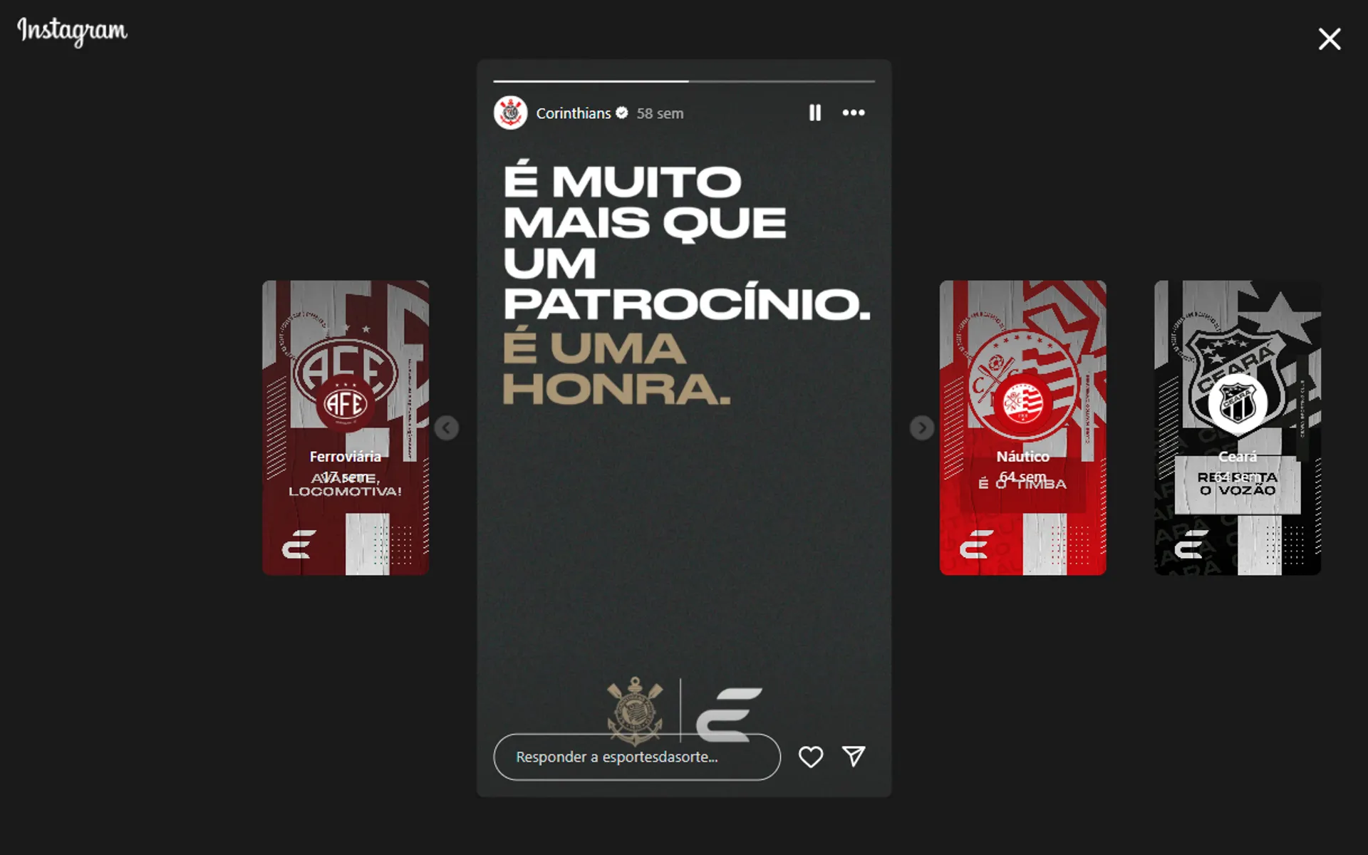 patrocínio da esportes da sorte ao corinthians