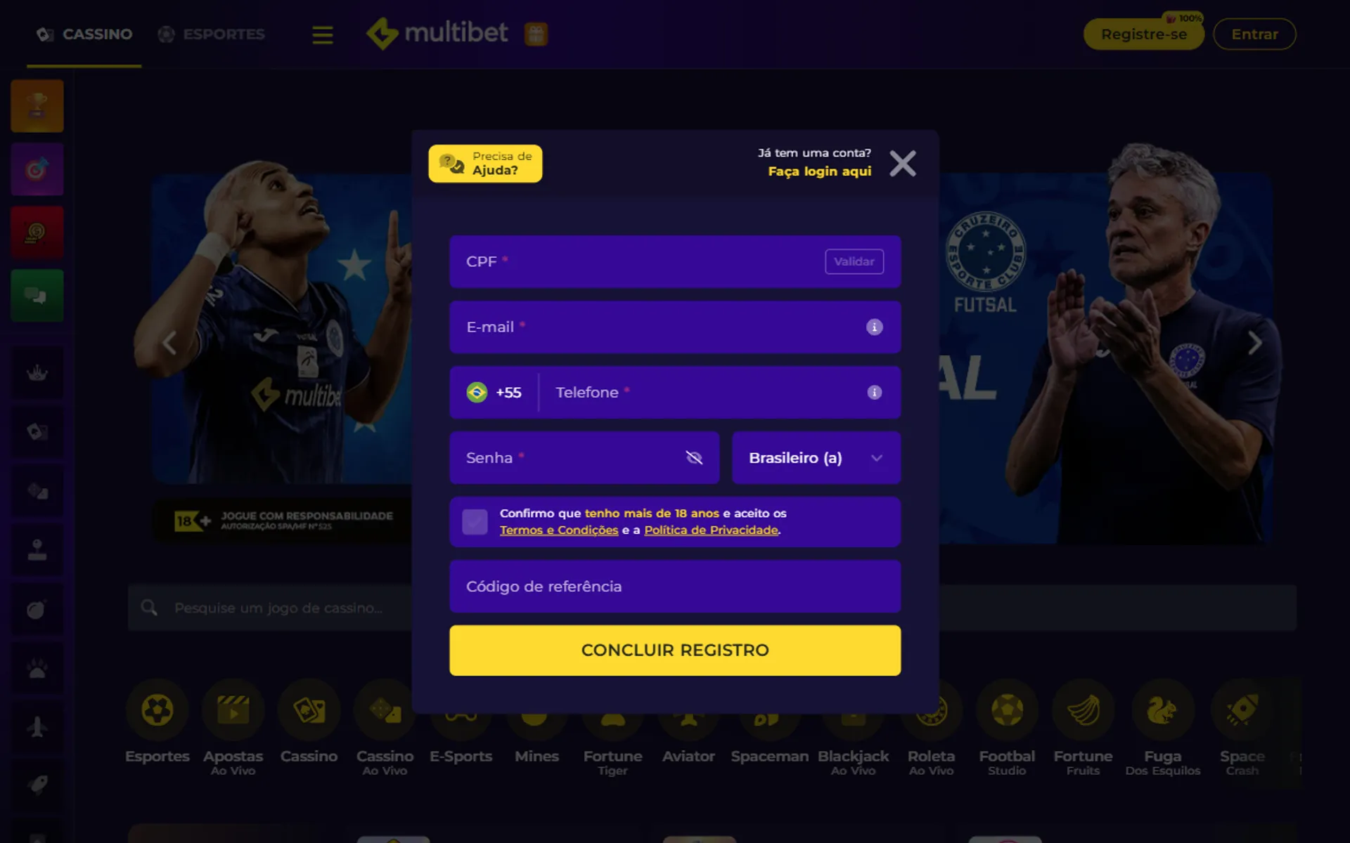 cadastro Multibet