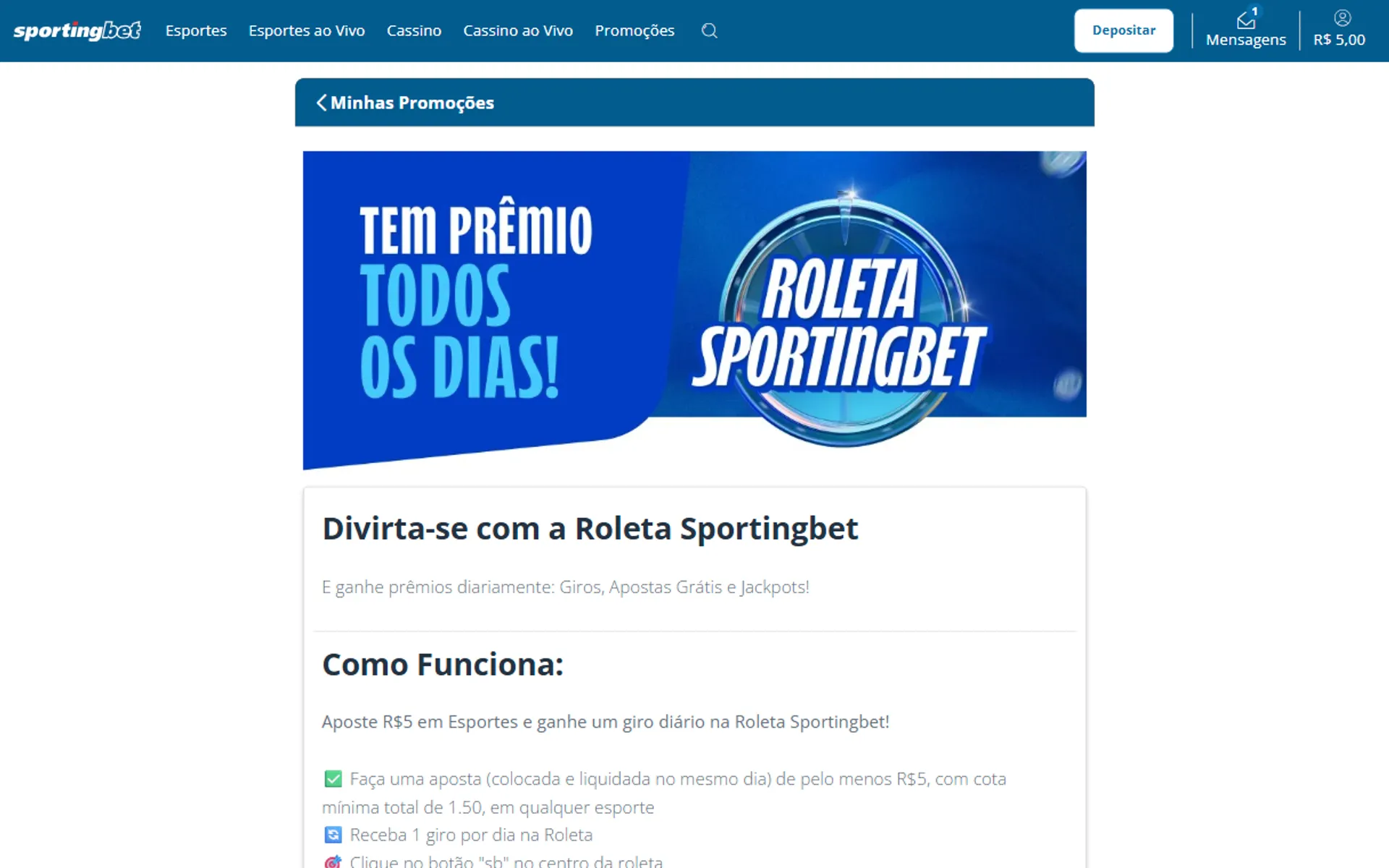 bônus sportingbet roleta de prêmios
