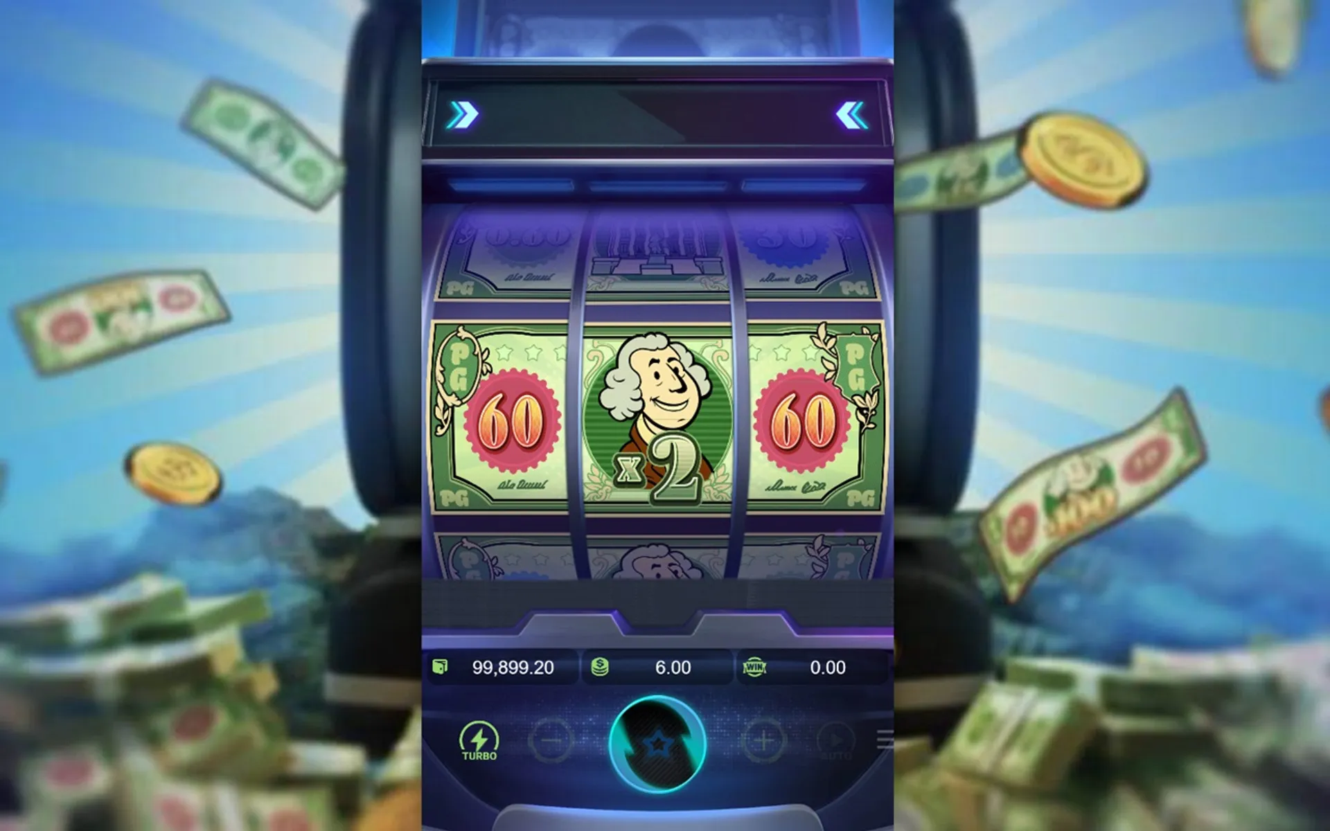 símbolo multiplicador no slot Cash Mania