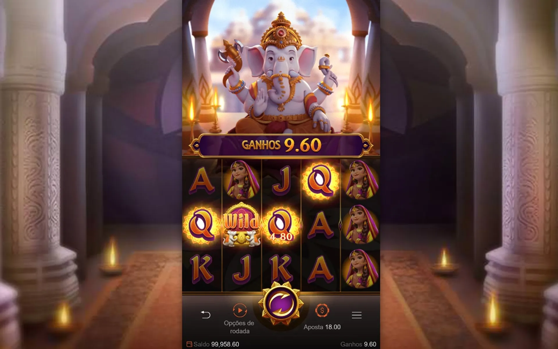 combinação com Wild no slot Ganesha Gold