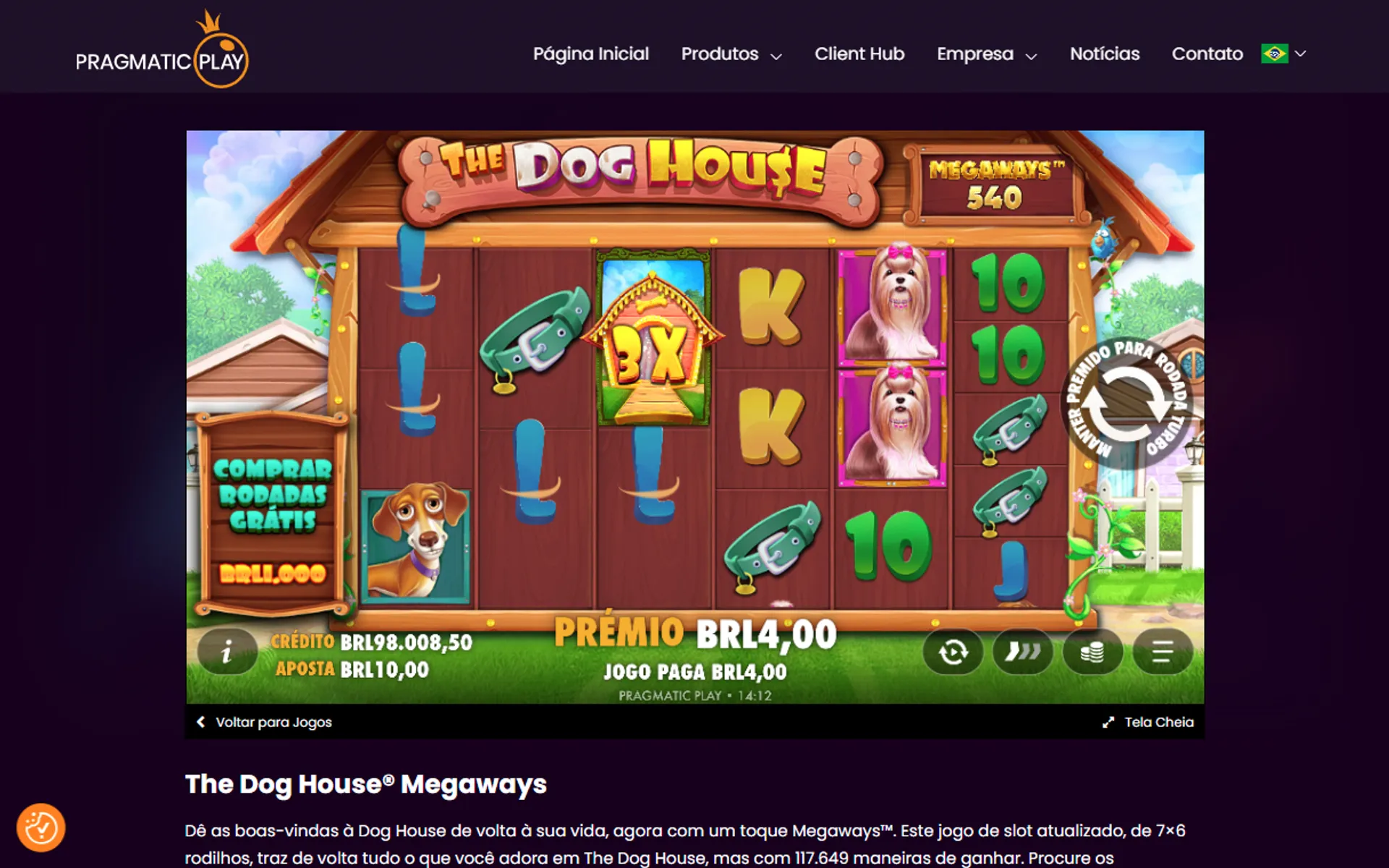 multiplicadores no slot The Dog House Megaways