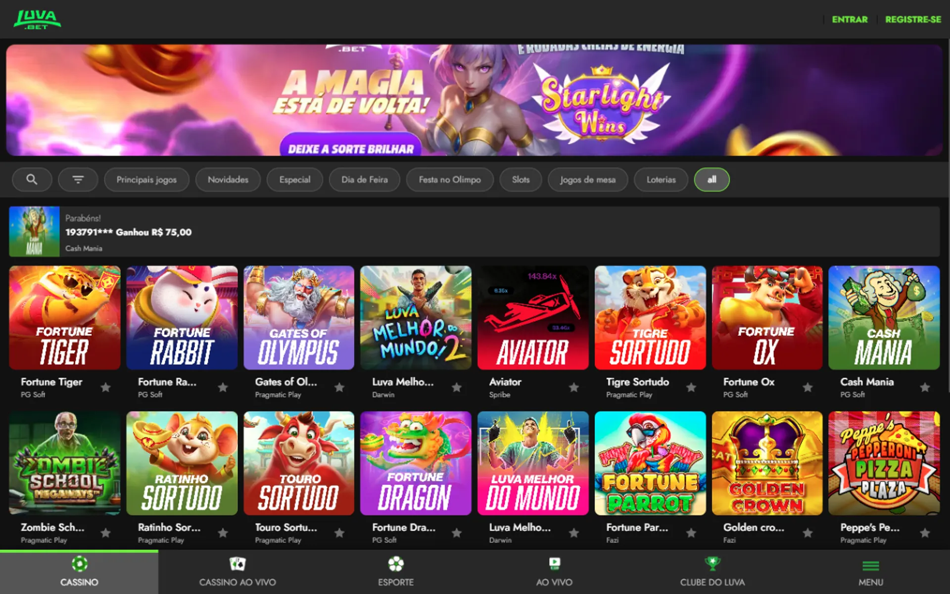 plataforma de 3 reais luvabet